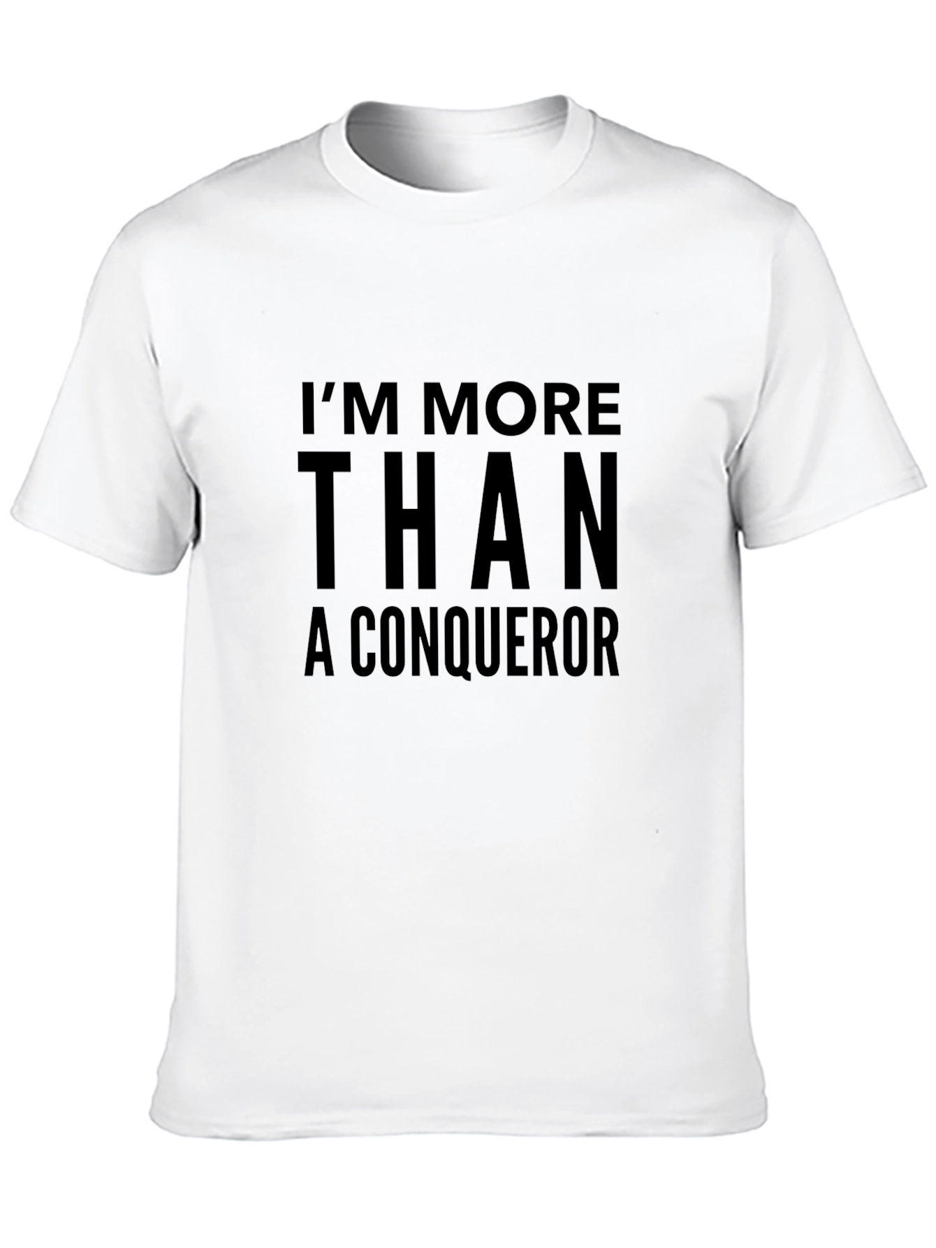 Black I'm More Than A Conqueror Black T-Shirt view 10