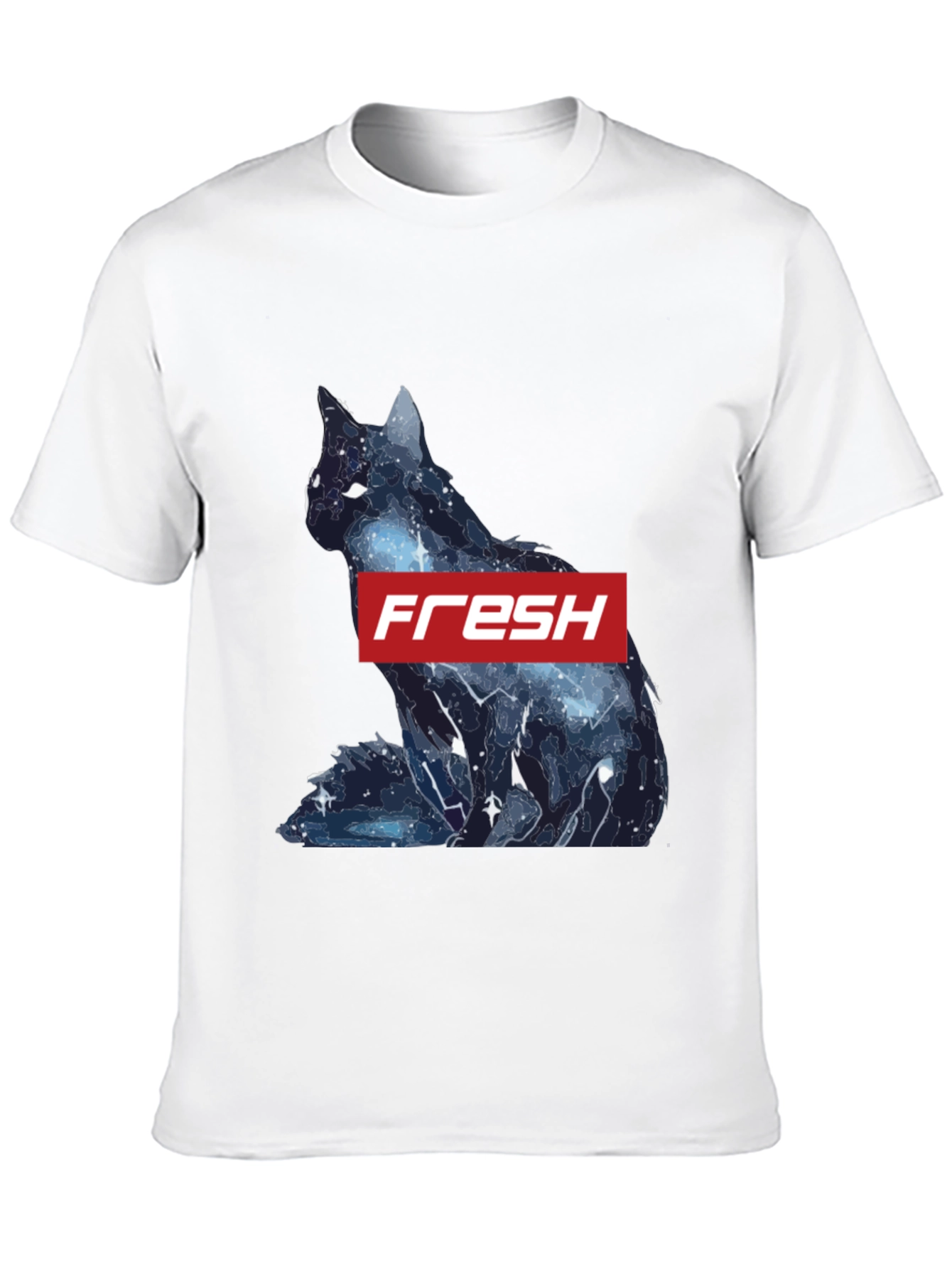 Fresh Galaxy Cat T-Shirt - Stylish Black Tee - 10