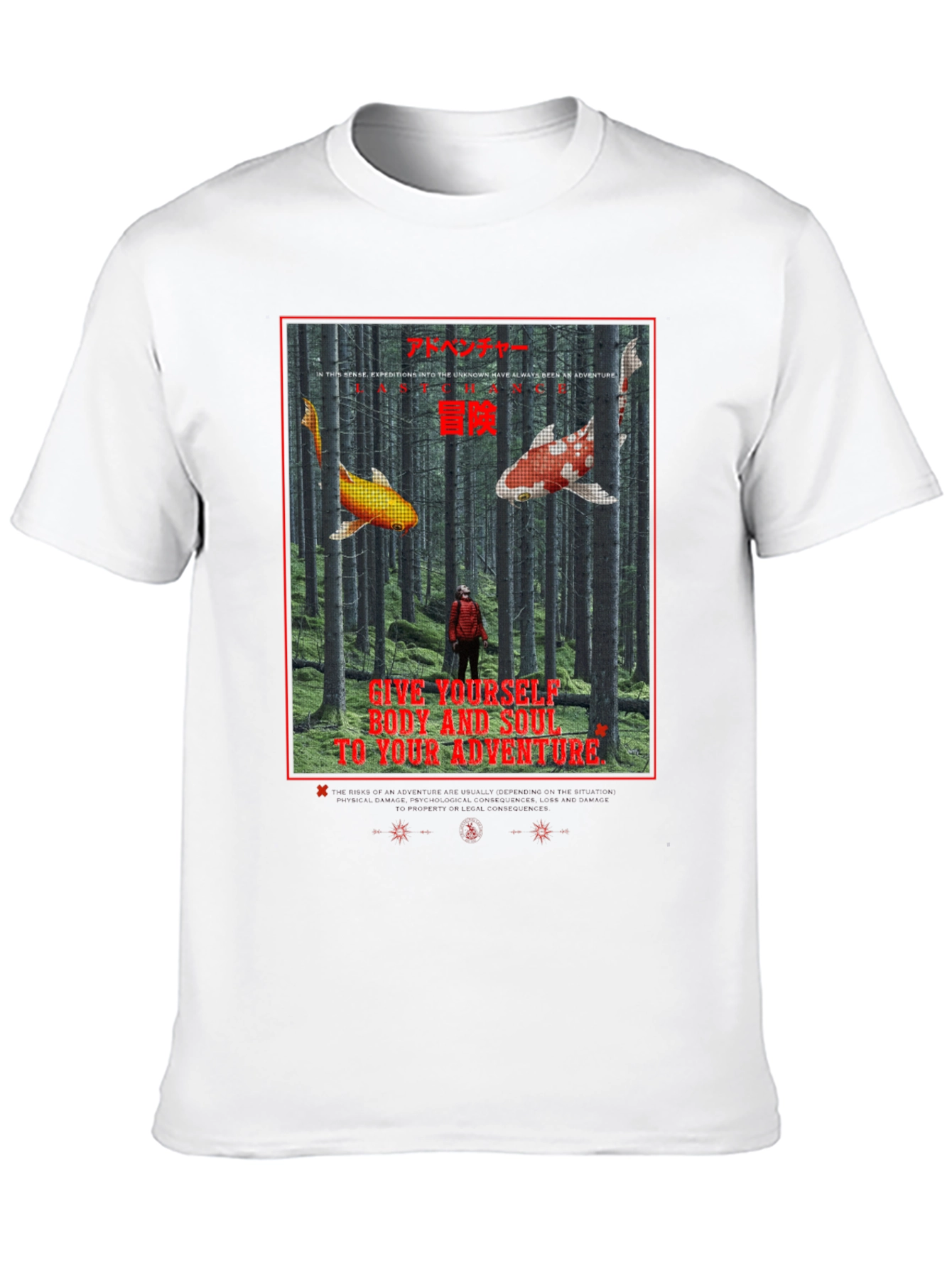 Black Adventure Koi Graphic T-Shirt view 10