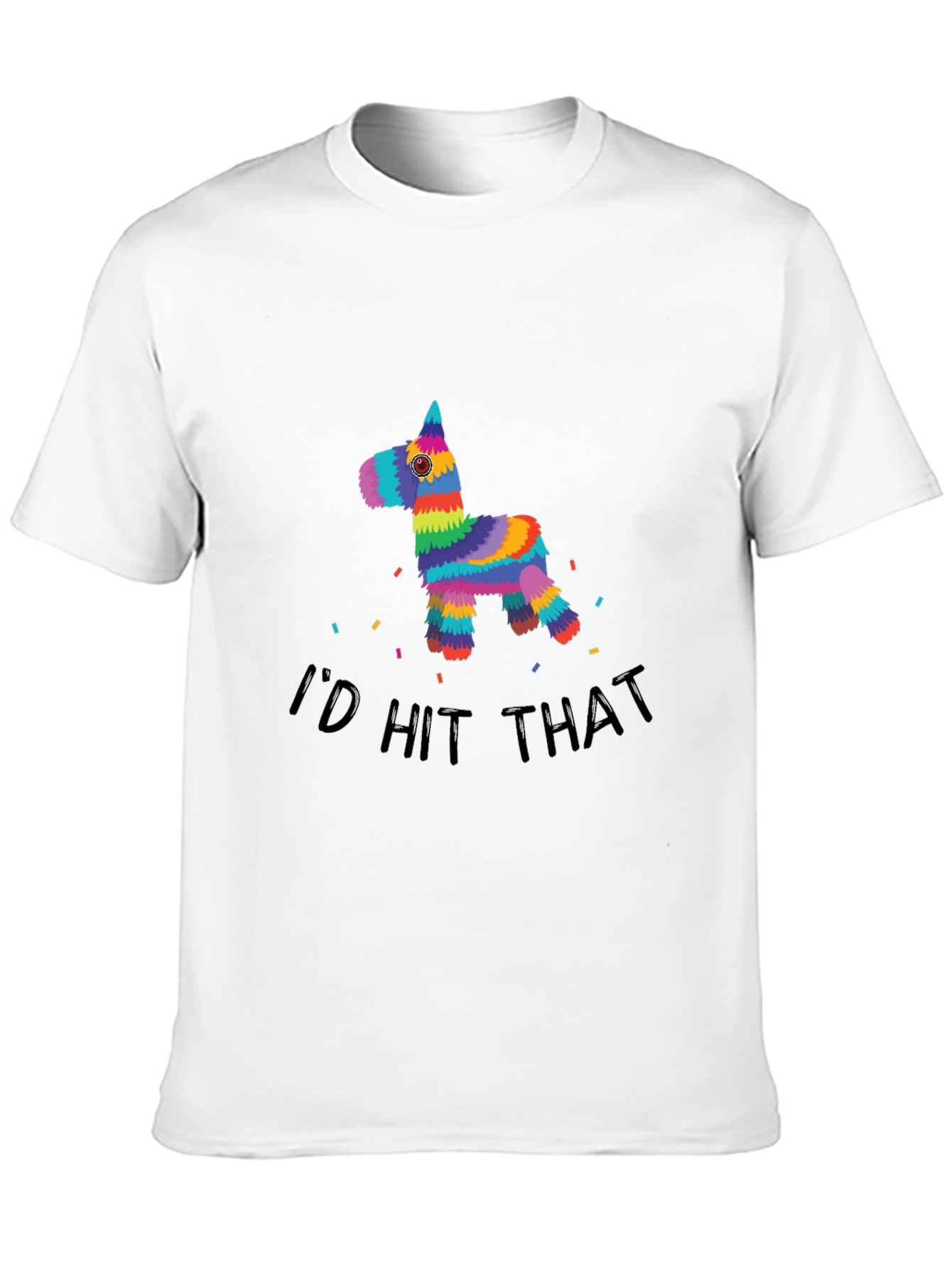 Black I'd Hit That Piñata T-Shirt view 10