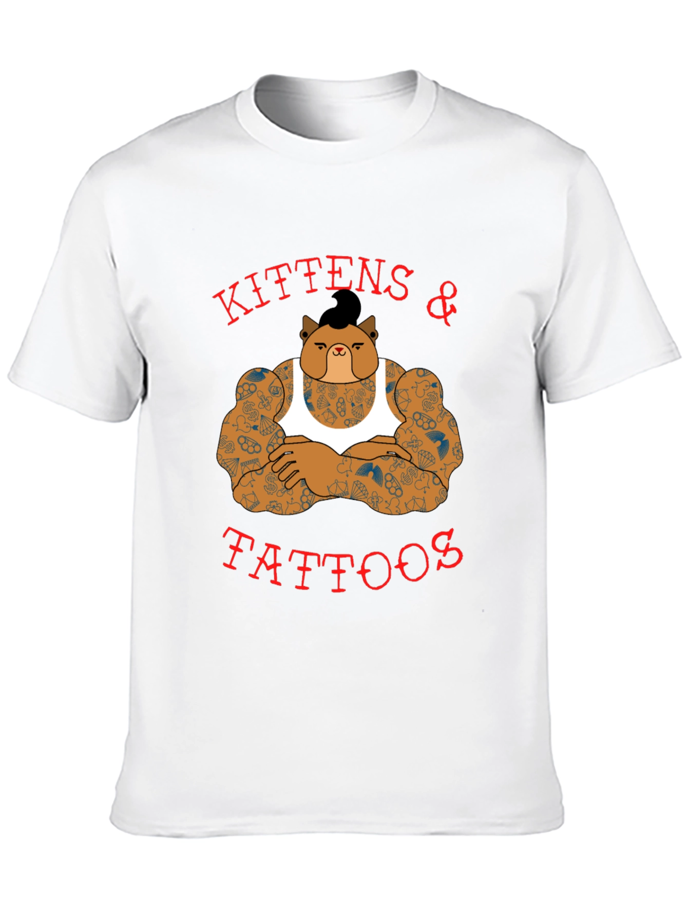 Black Kittens & Tattoos Graphic T-Shirt - Black view 10
