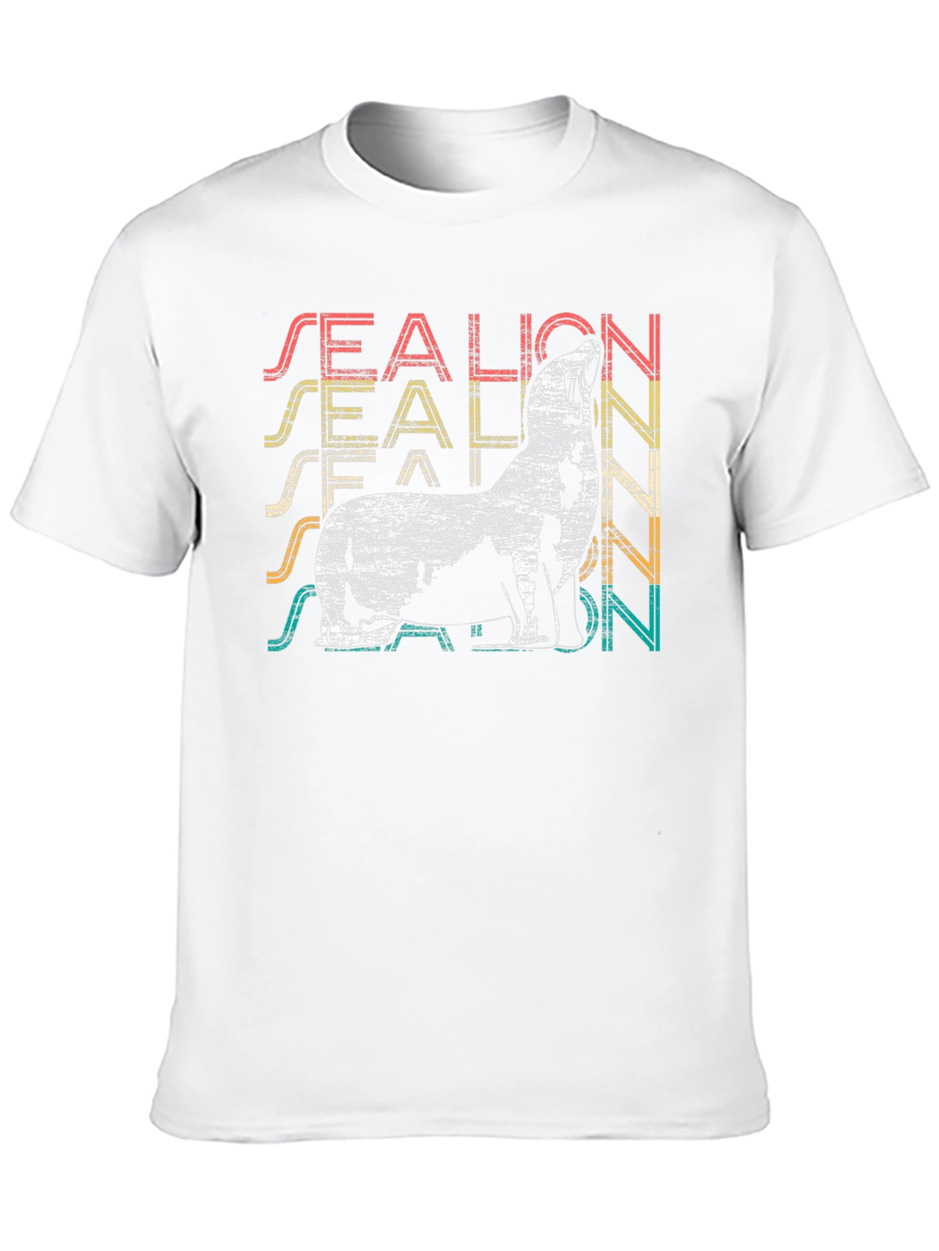 Black Retro Sea Lion Graphic Tee - Vintage Animal Design view 10