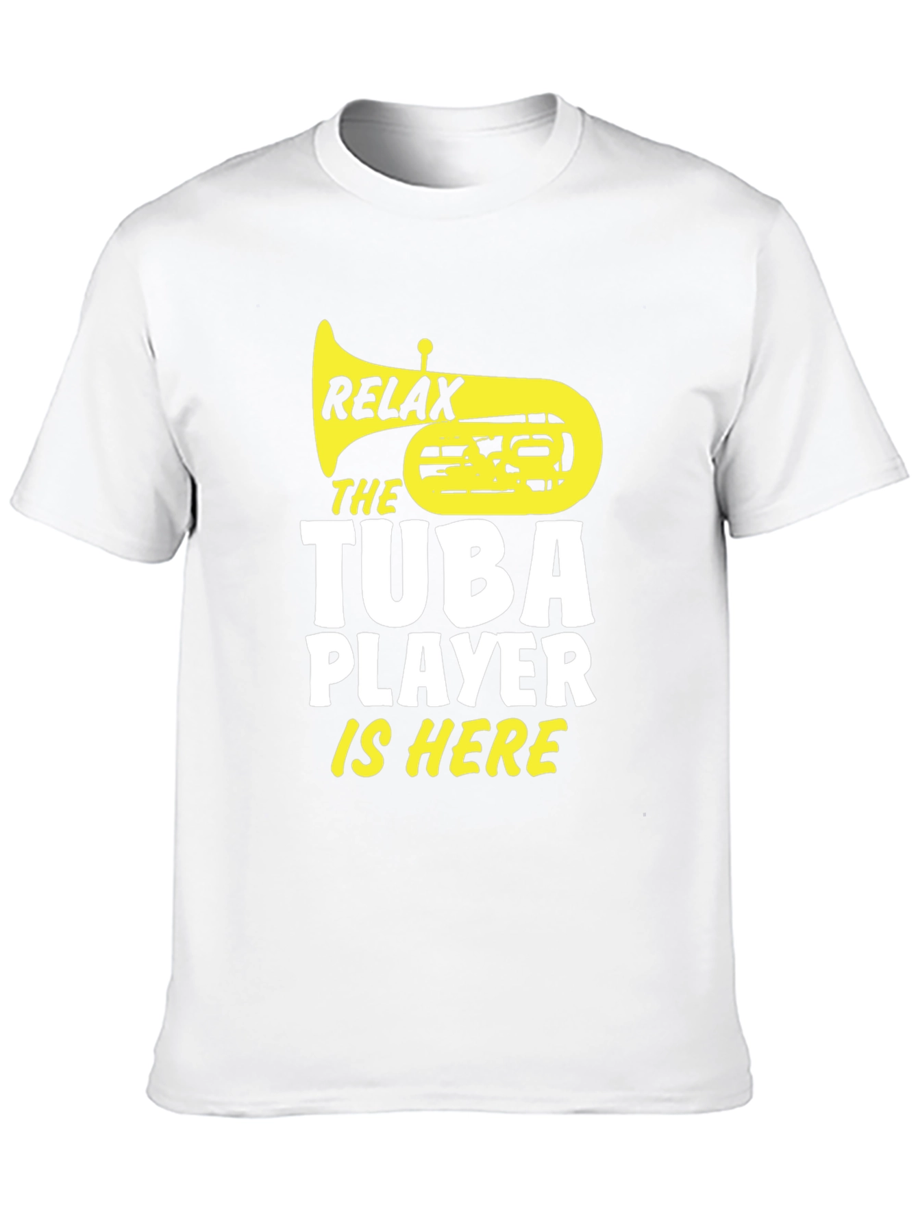 Black Relax, Tuba Player Is Here Black Graphic Tee view 10