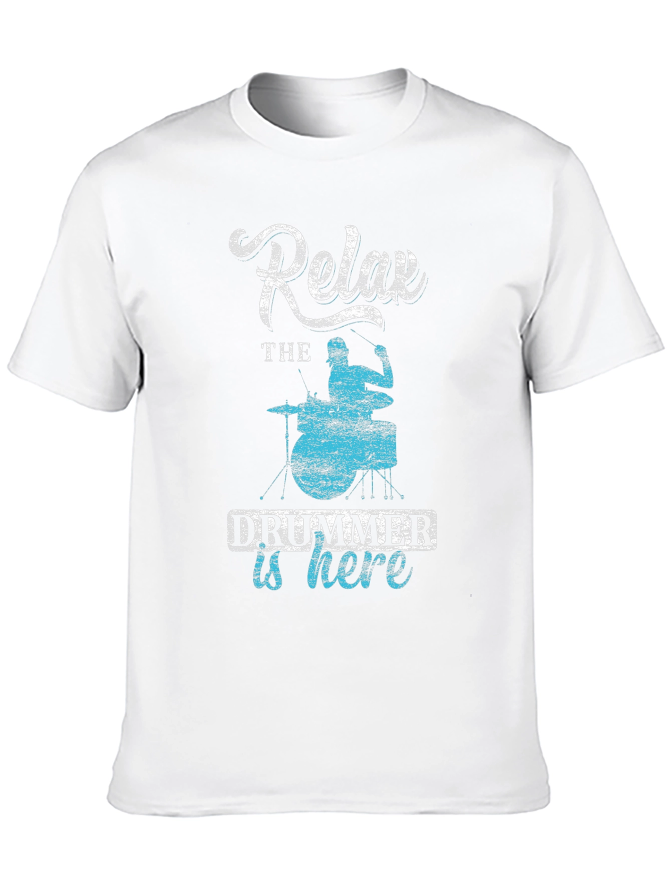 Black Relax, The Drummer Is Here - Black T-Shirt view 10