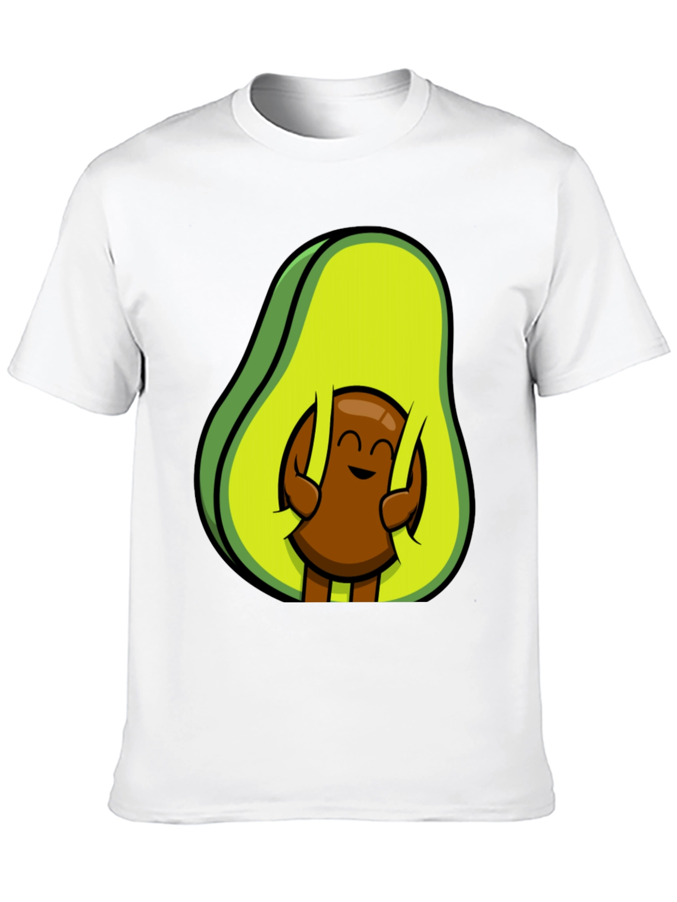Black Funny Avocado Hugging Seed T-Shirt view 10