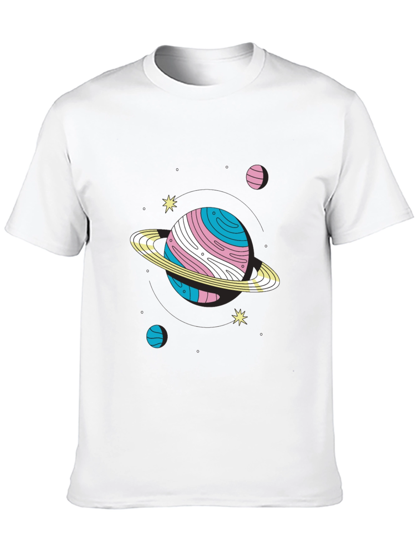Black Trans Pride Planet Graphic T-Shirt view 10