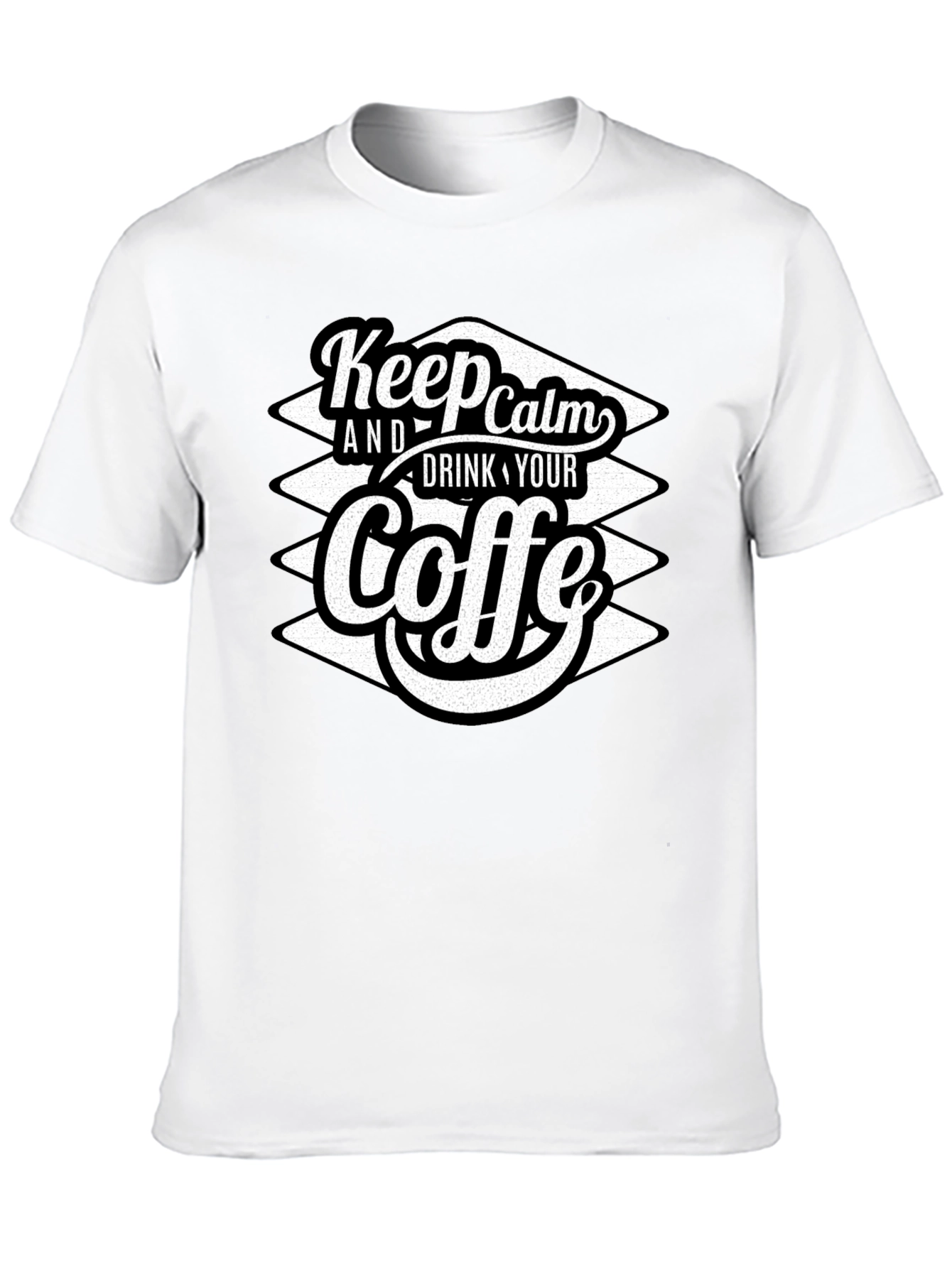 Black Keep Calm and Drink Your Coffe T-Shirt view 10