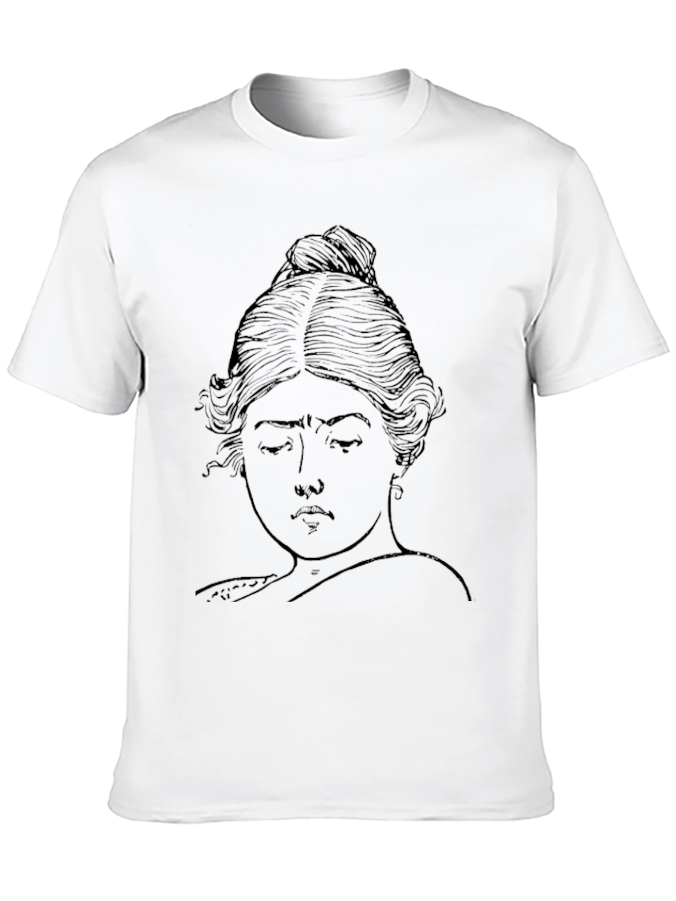 Black Vintage Woman Portrait Black T-Shirt view 10