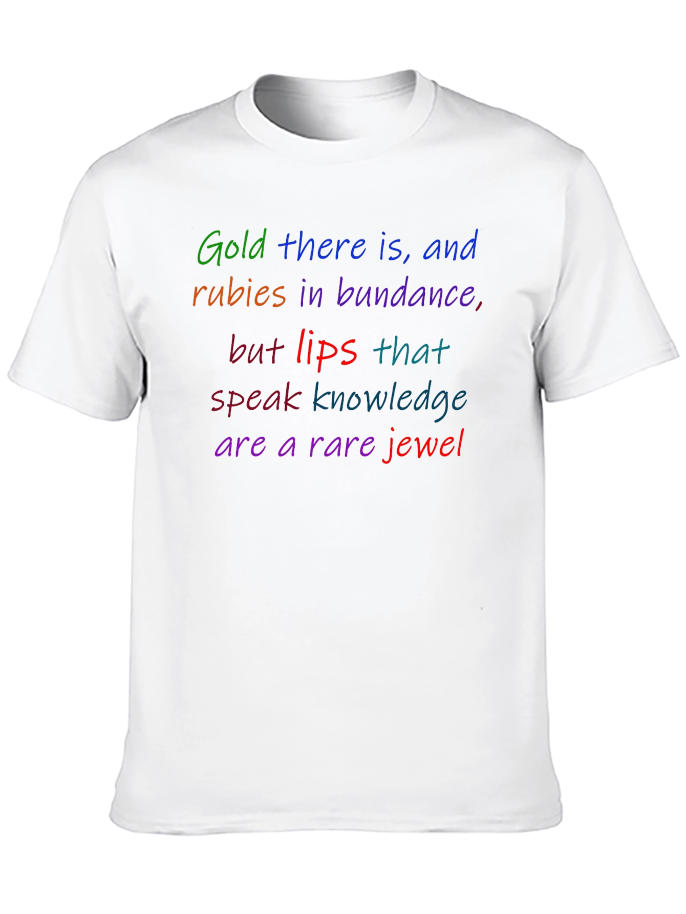 Black Colorful Word Art T-Shirt: "A Rare Jewel" view 10