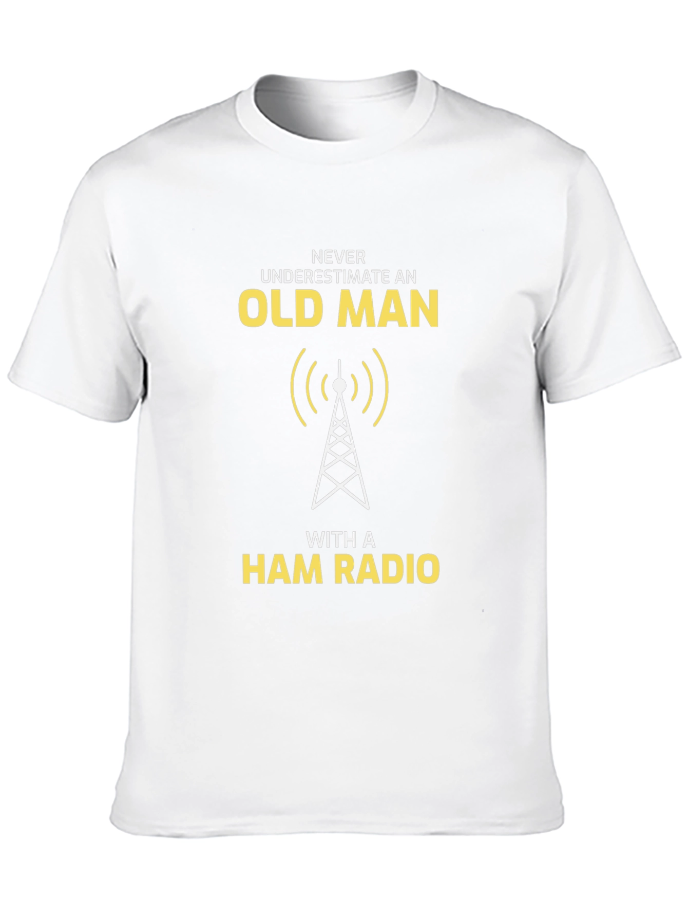 Black Never Underestimate An Old Man Ham Radio T-Shirt view 10