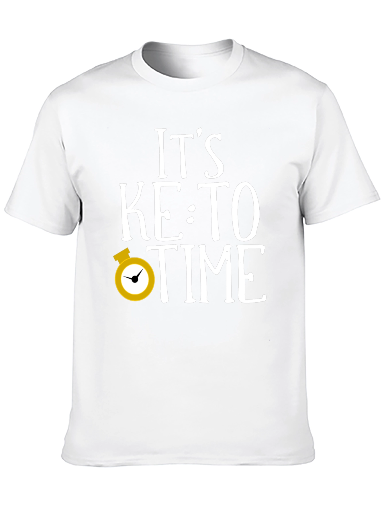 Black It's Keto Time Funny Graphic T-Shirt view 10