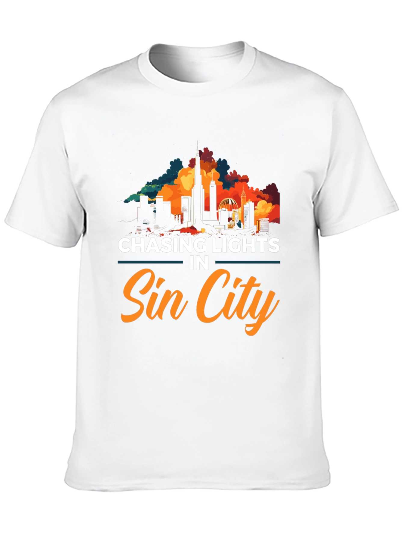 Black Sin City Chasing Lights Graphic Tee view 10