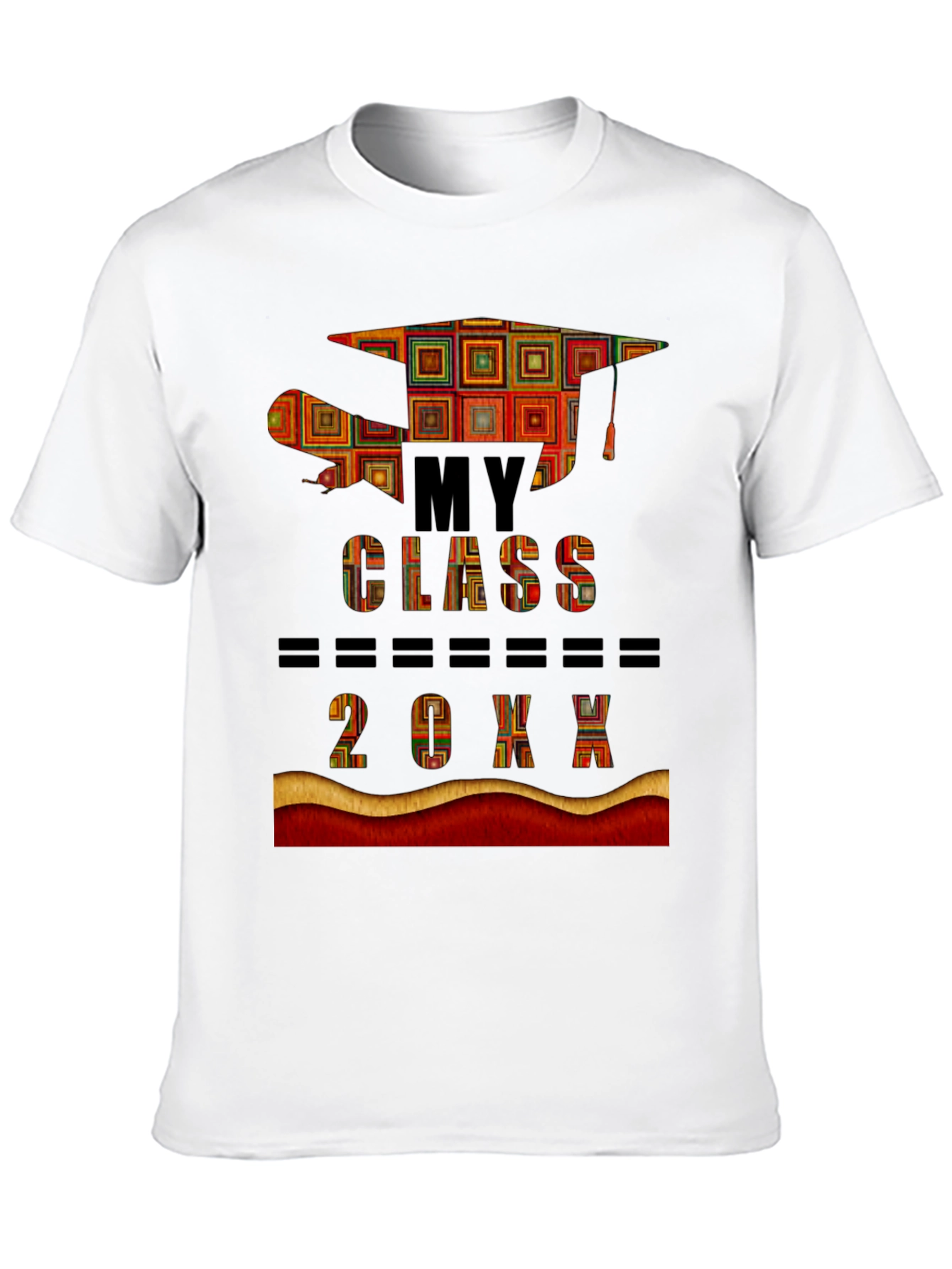 Black Graduation Class of 20XX T-Shirt view 10