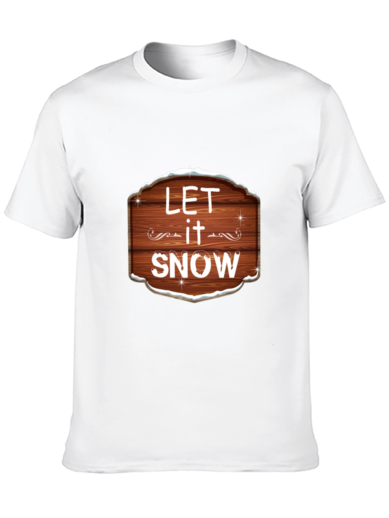 Black Let it Snow Graphic Tee - Festive Holiday Shirt view 10
