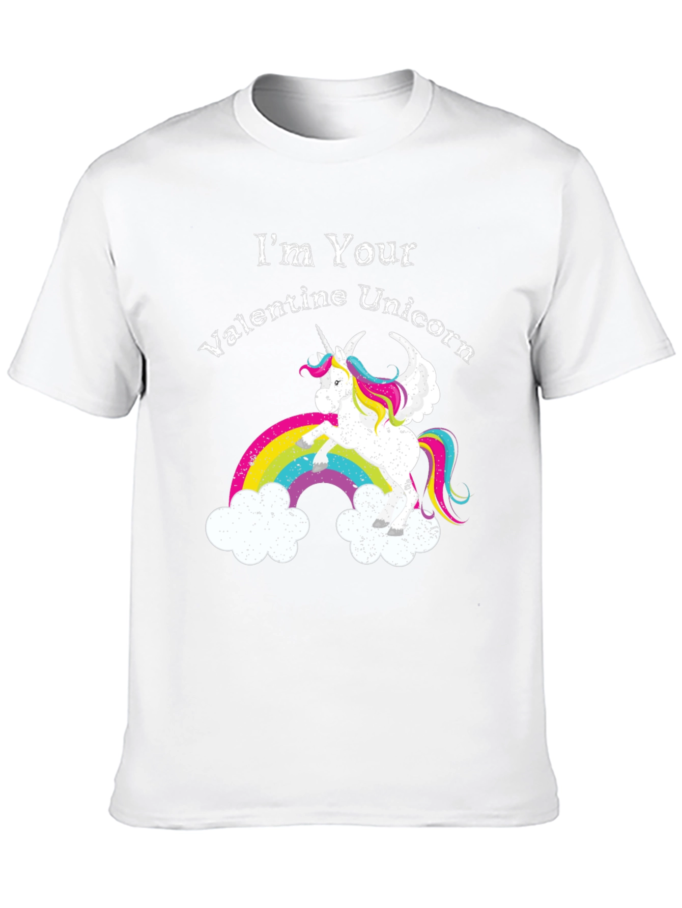 Black Valentine Unicorn Graphic Tee - Men's Black T-Shirt view 10