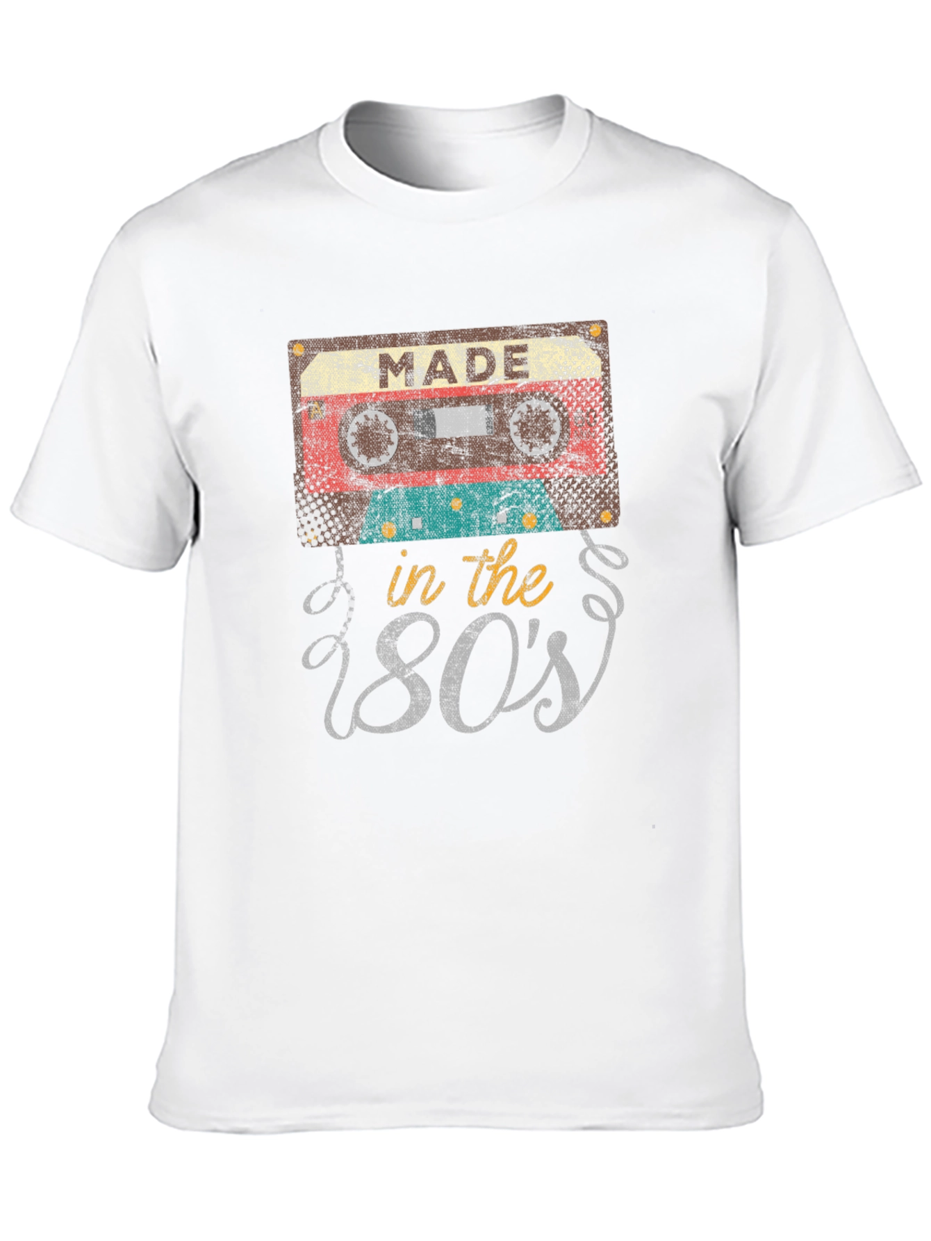 Black Made in the 80s Cassette Tape Black T-Shirt view 10