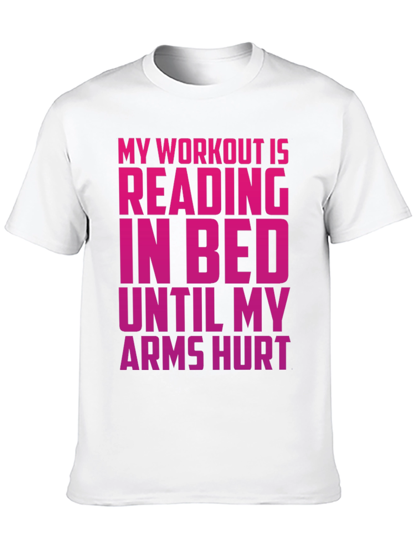 Black Funny Workout T-Shirt - Reading in Bed Tee view 10