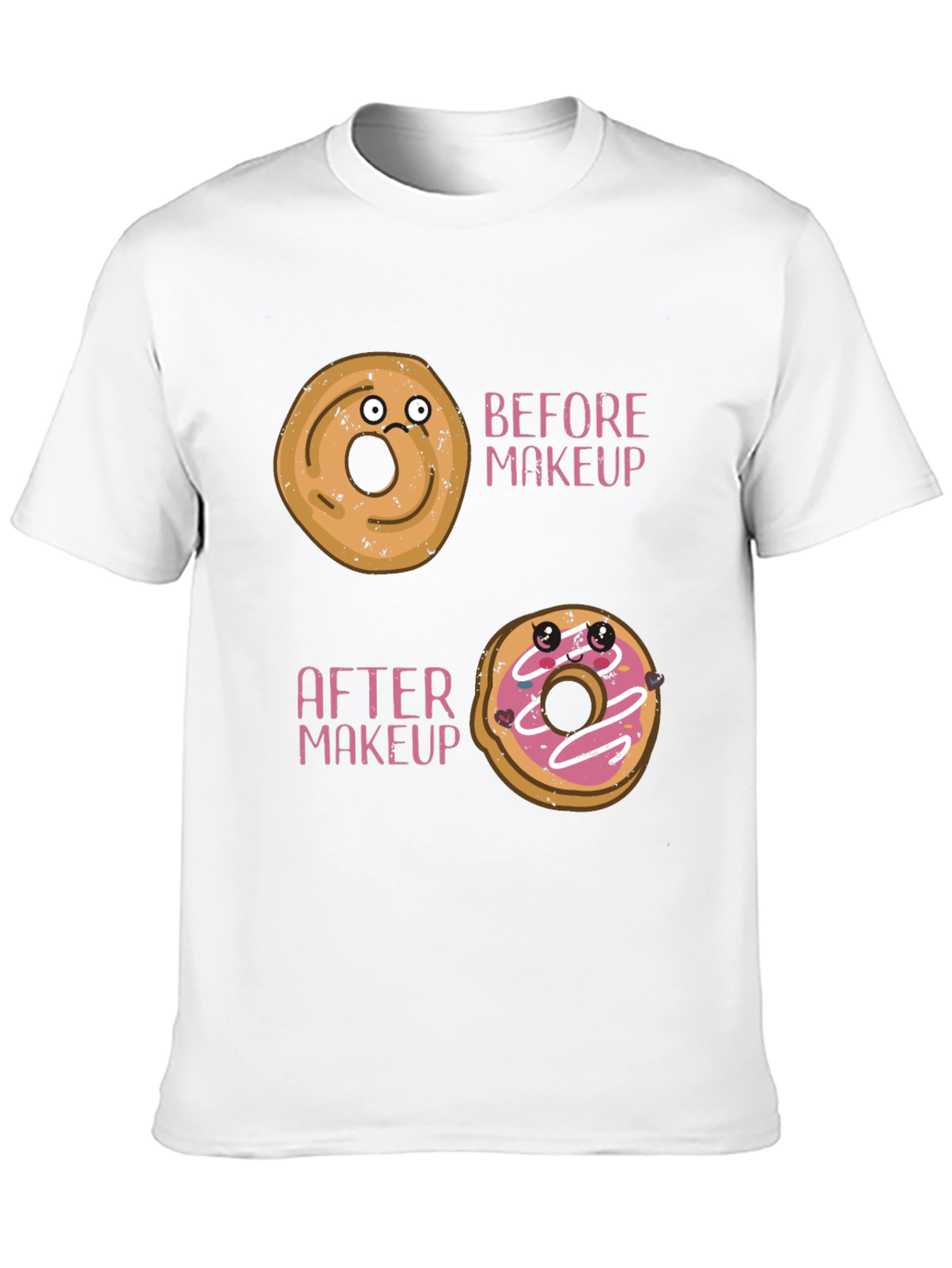 Black Funny Donut Makeup T-Shirt view 10