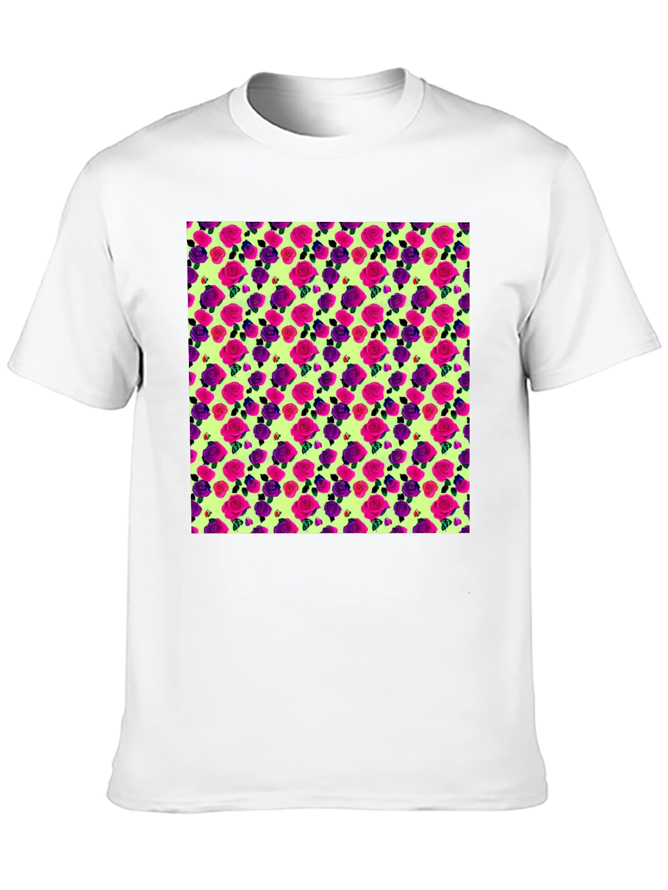 Black Floral Roses T-Shirt view 10