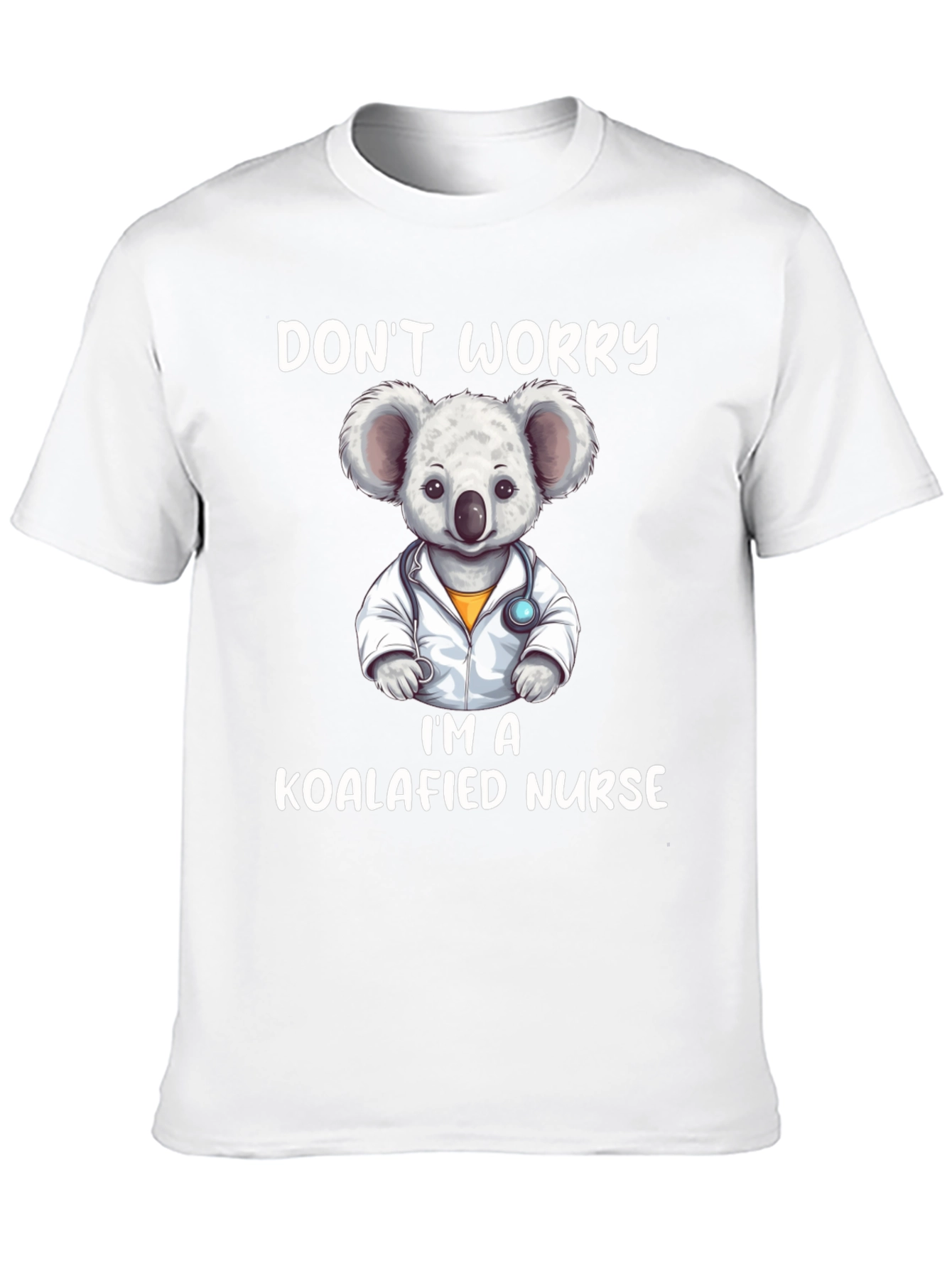 Black Koalafied Nurse Graphic Tee - Cute Koala Design view 10