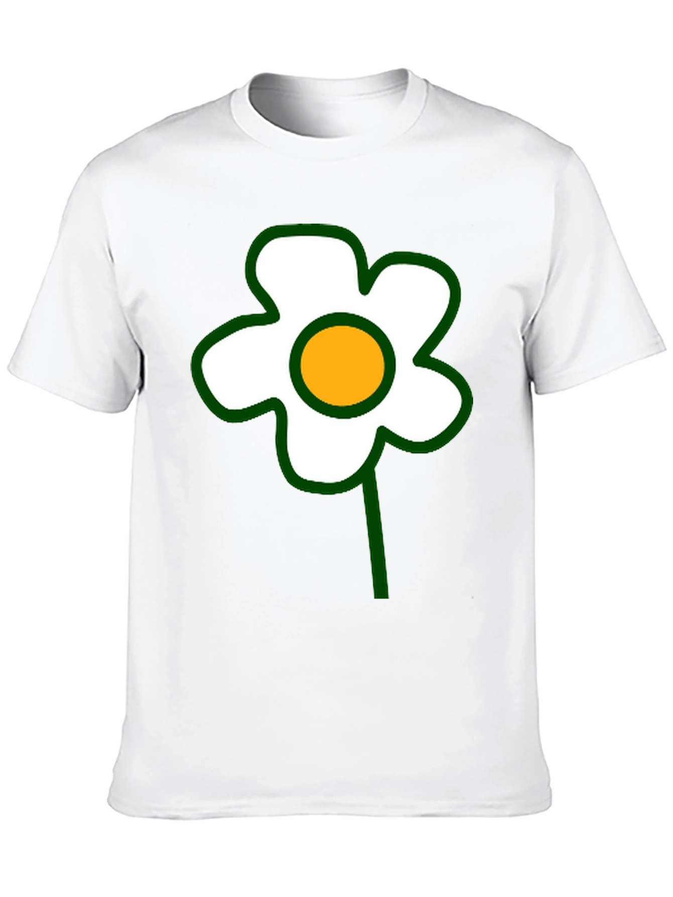 Black Black T-Shirt with Retro Flower Graphic view 10