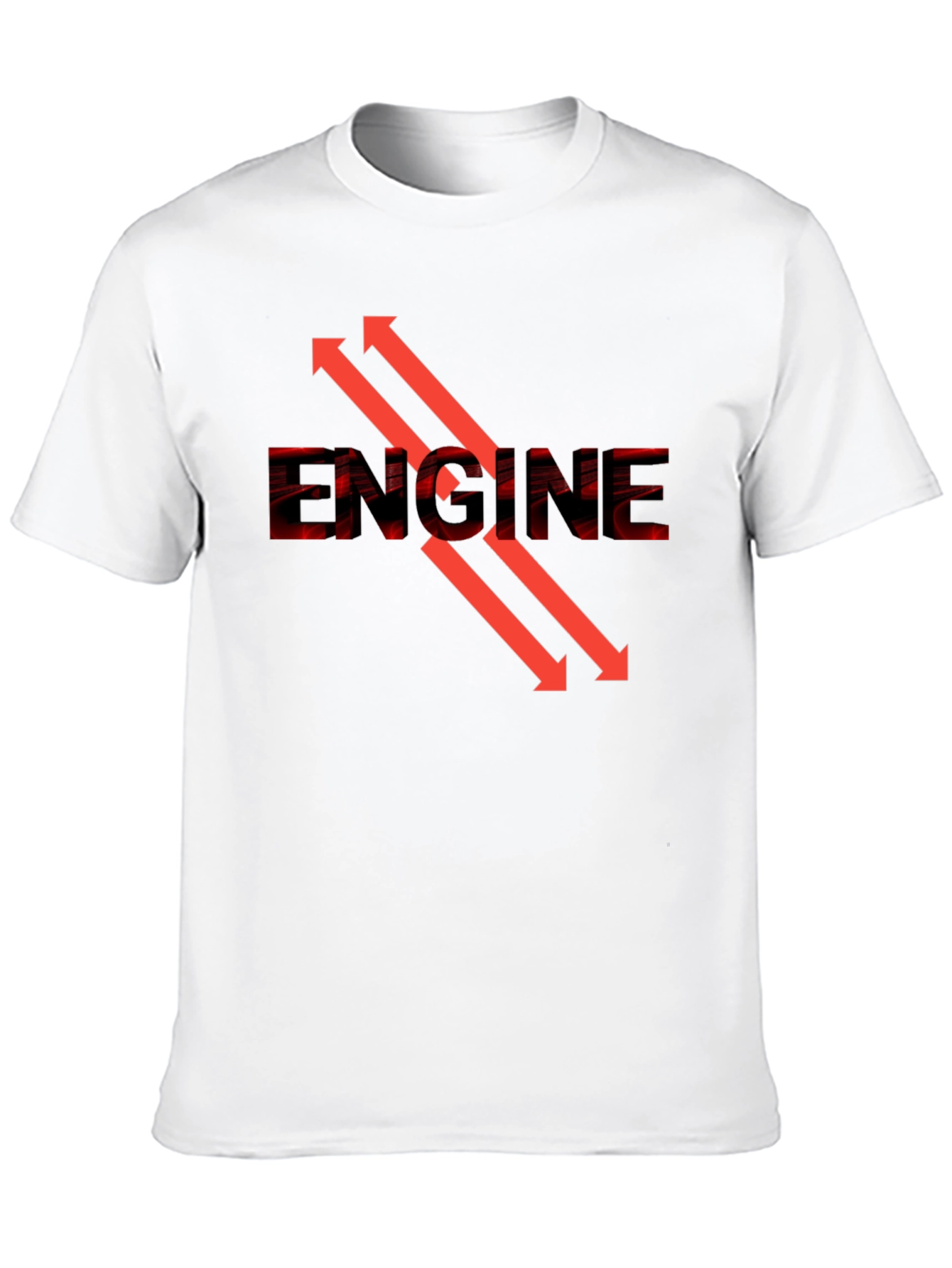 Black Engine Arrow Graphic Tee - Cool Automotive Design view 10