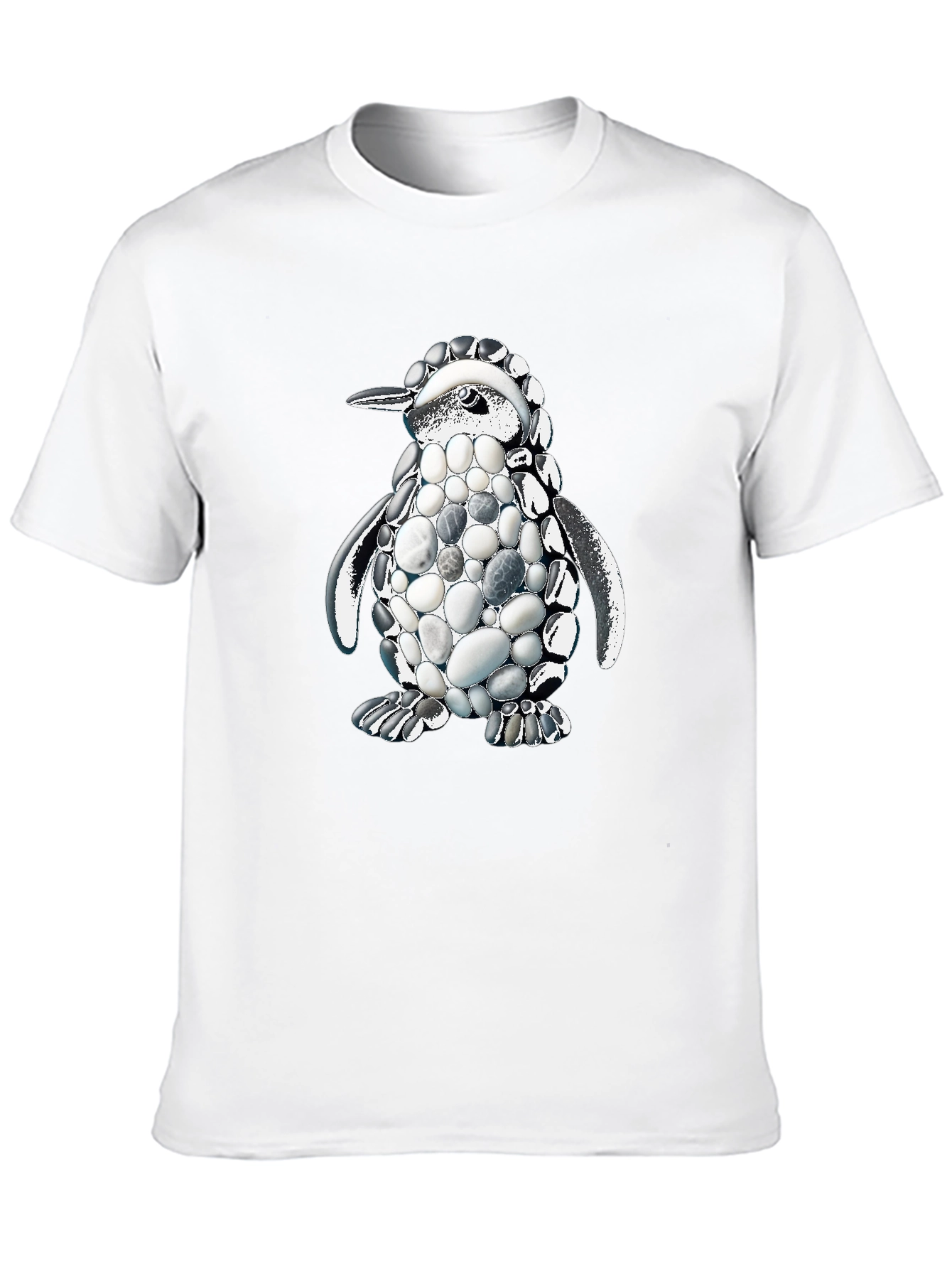Black Stone Penguin Graphic Tee - Unique Design view 10