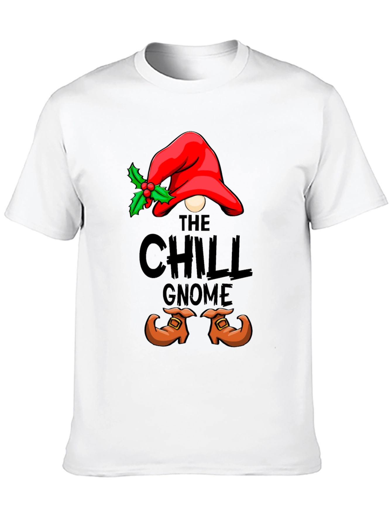 Black Chill Gnome Graphic Tee - Holiday Humor view 10