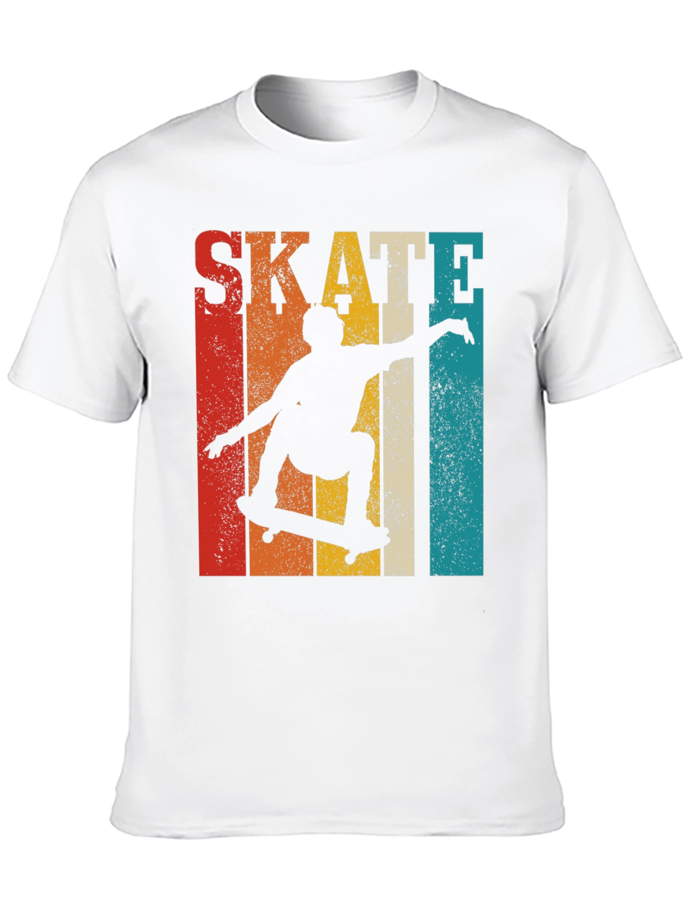 Black Retro Skateboarding Graphic T-Shirt view 10