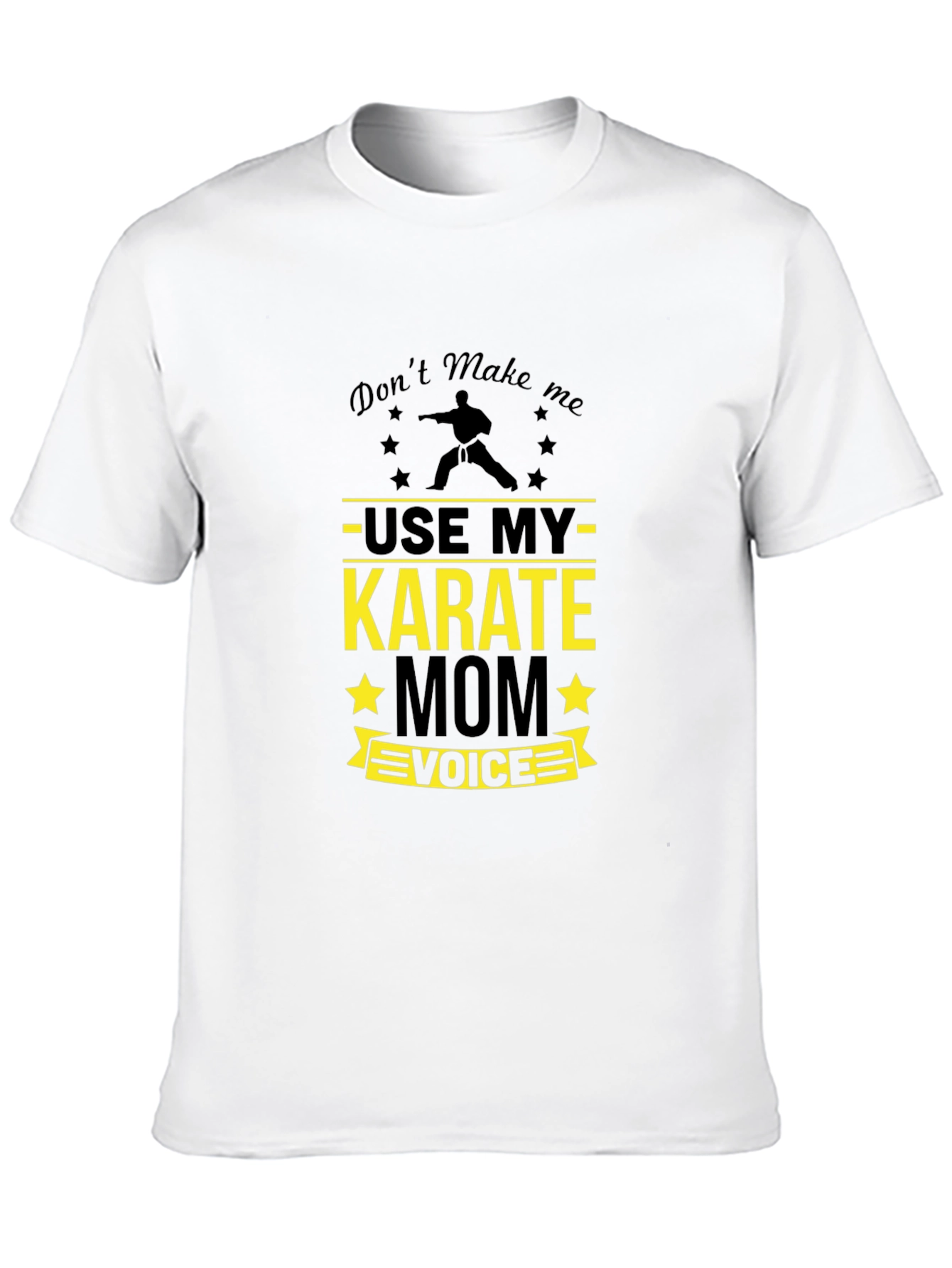 Black Karate Mom T-Shirt - Use My Voice view 10