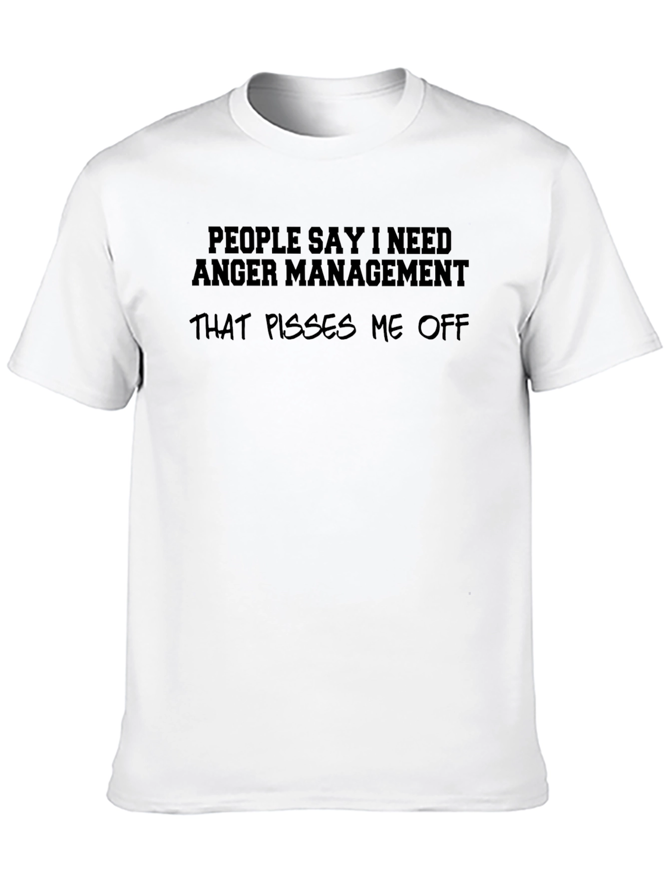 Black Anger Management Humor T-Shirt view 10