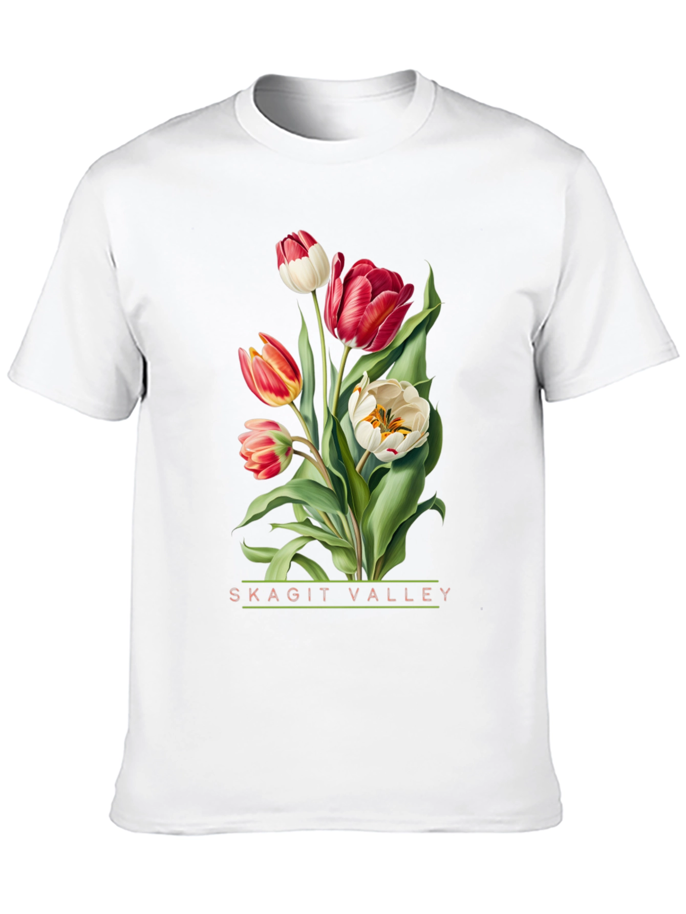 Black Skagit Valley Tulips Graphic Tee view 10
