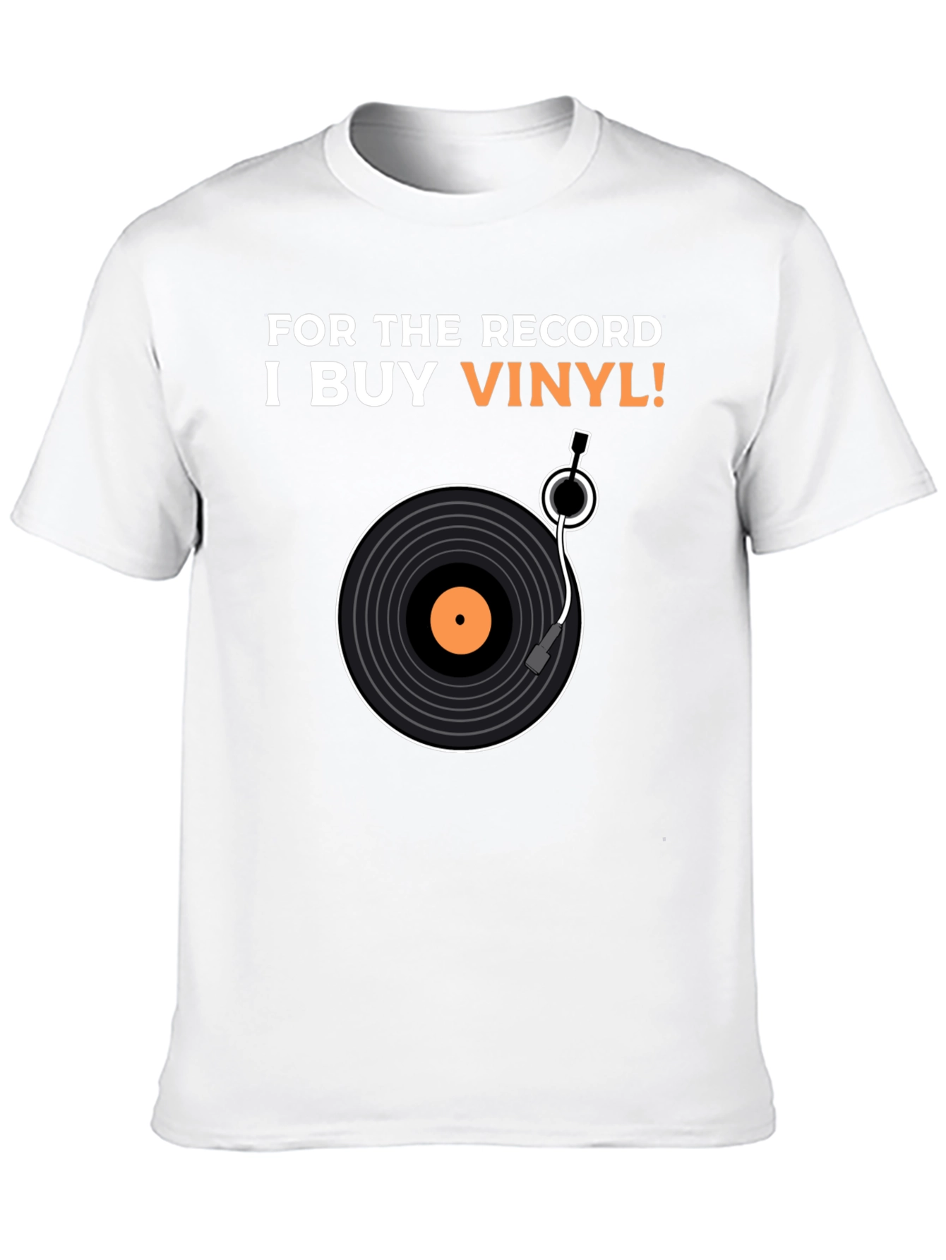 Black Vinyl Record T-Shirt - For The Record I Buy Vinyl! view 10