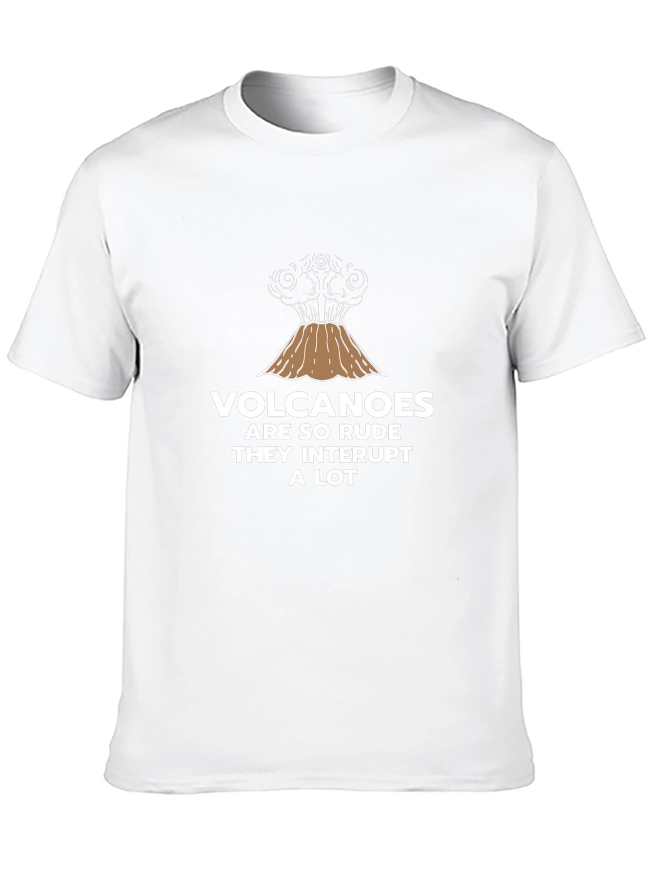 Black Volcano Humor Graphic T-Shirt view 10
