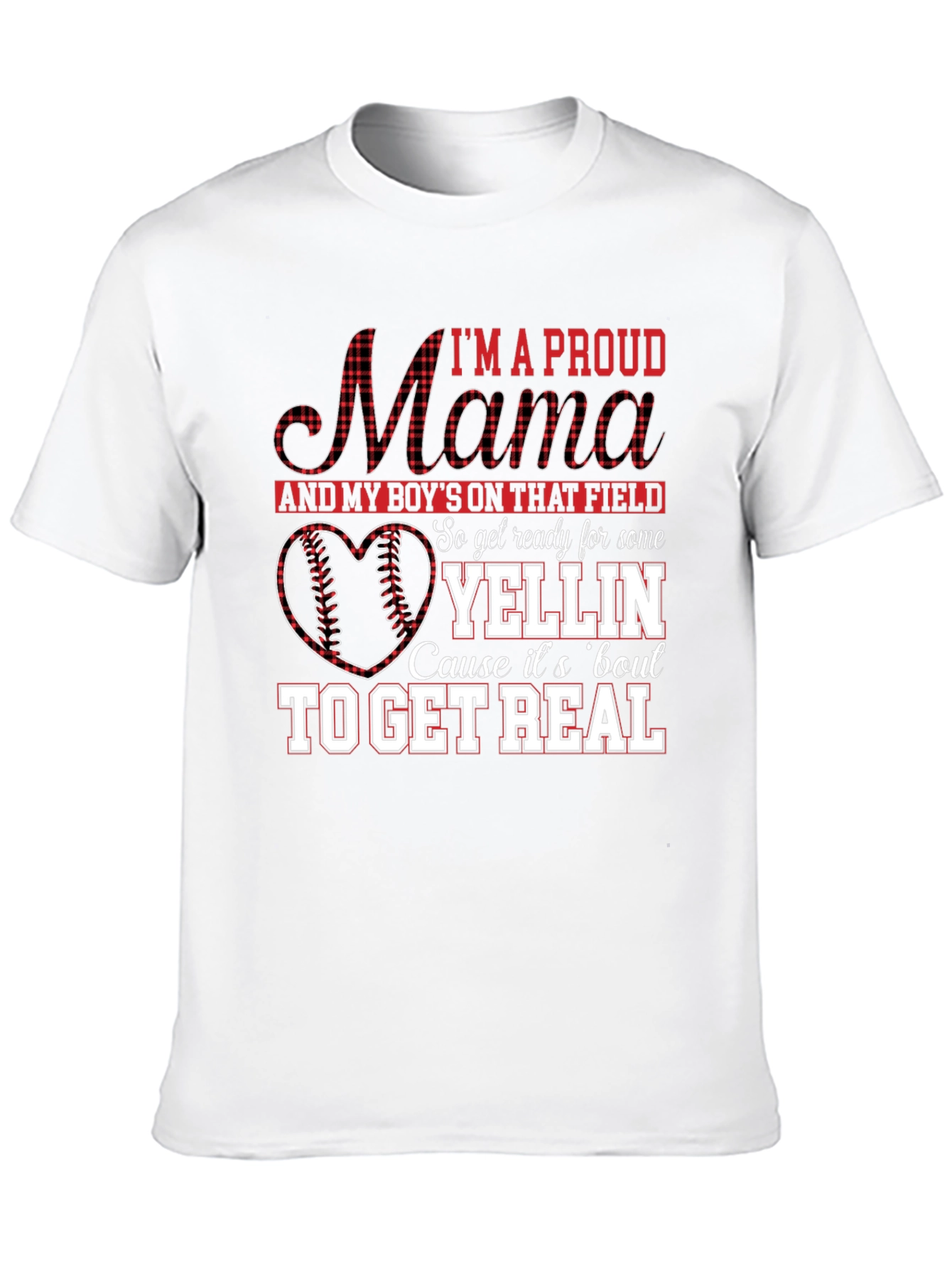 Black Proud Baseball Mama T-Shirt view 10