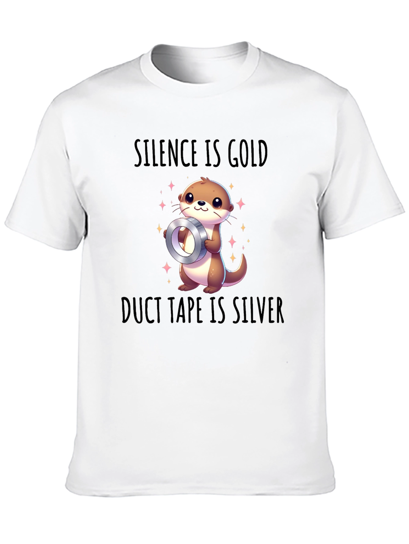 Black Silence is Gold Duct Tape is Silver Graphic Tee view 10