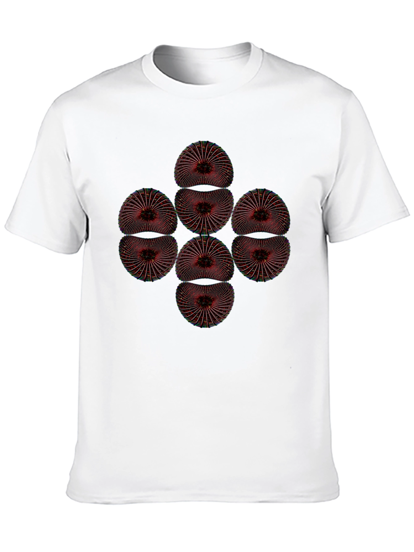 Black Geometric Eye Pattern Tee view 10
