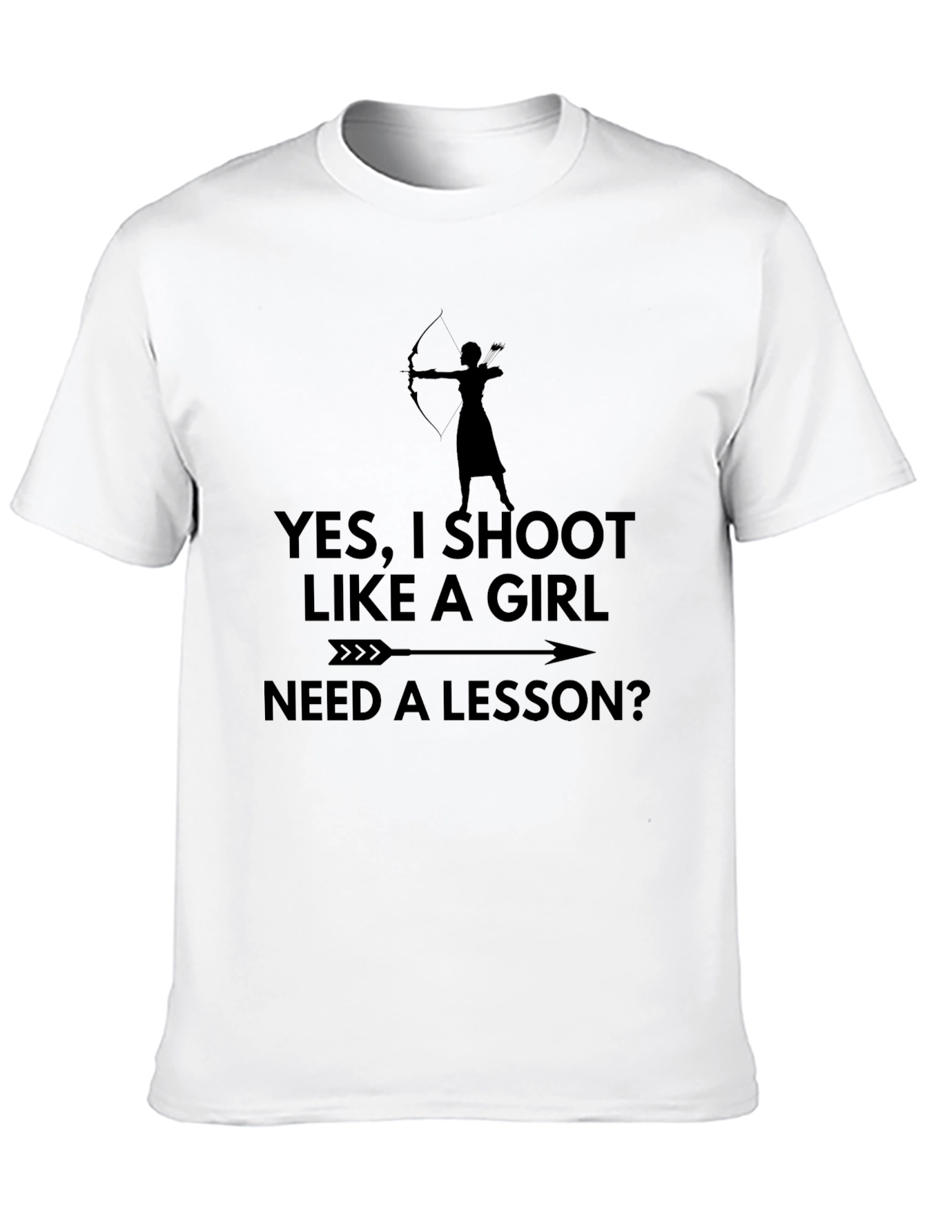Black Yes, I Shoot Like A Girl T-Shirt view 10