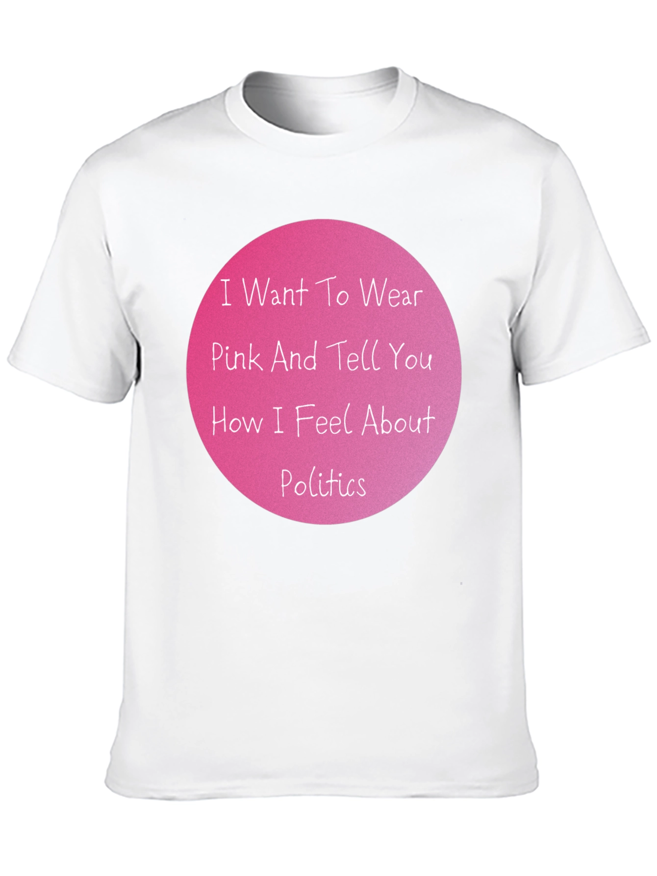 Black Pink Politics Statement T-Shirt view 10