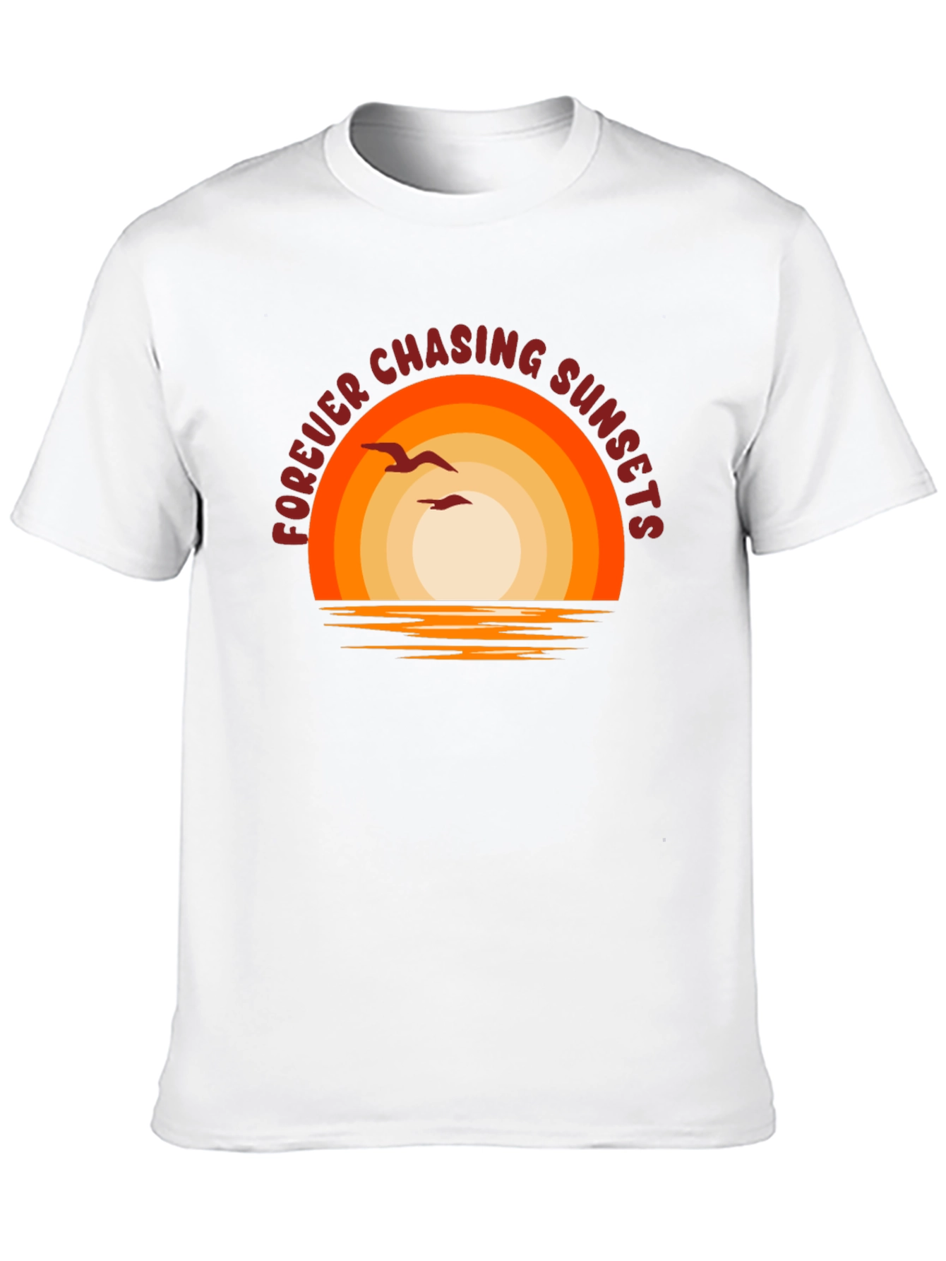 Black Forever Chasing Sunsets Graphic T-Shirt view 10