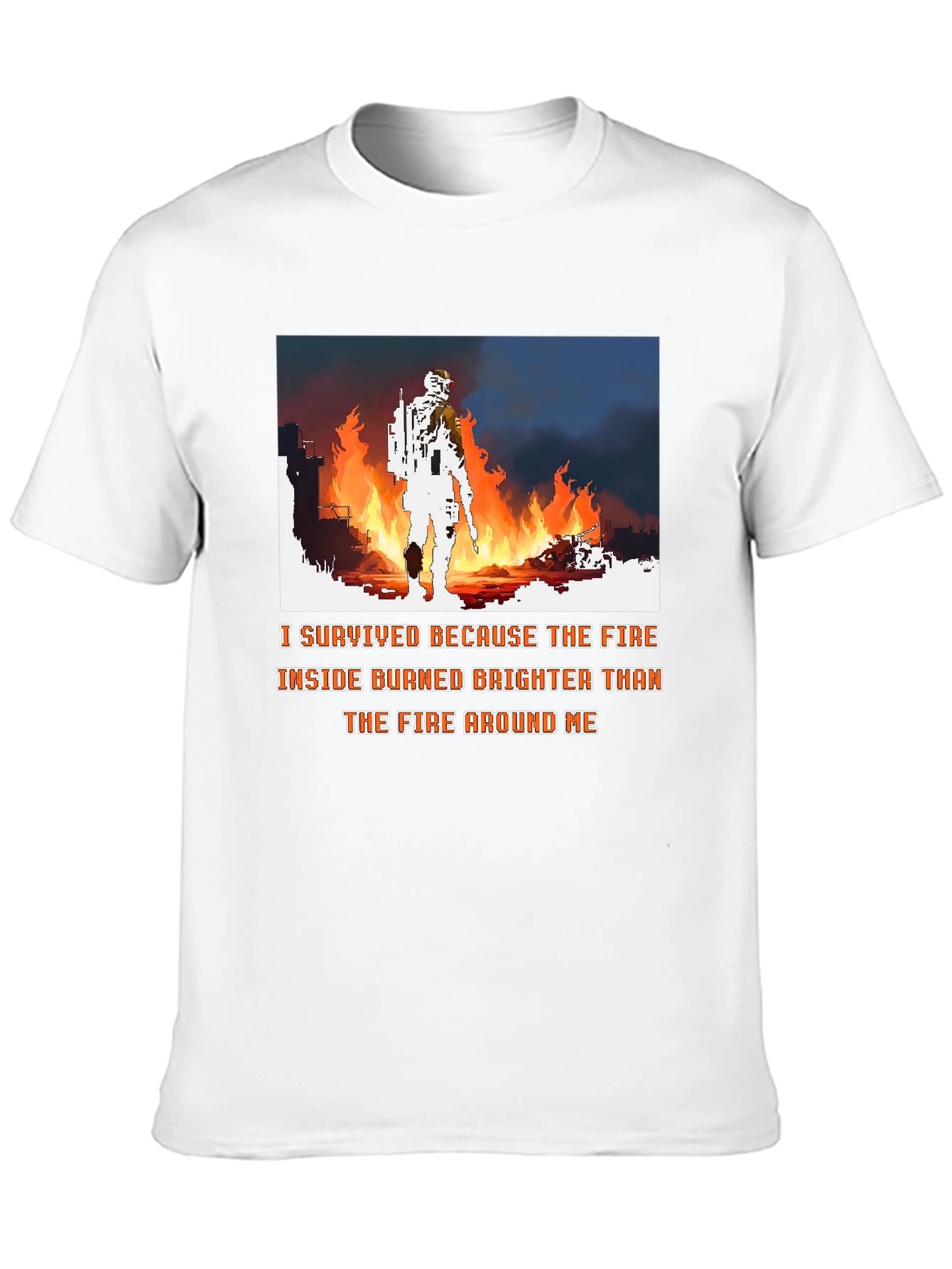 Black I Survived the Fire Graphic Tee - Courage and Resilience view 10