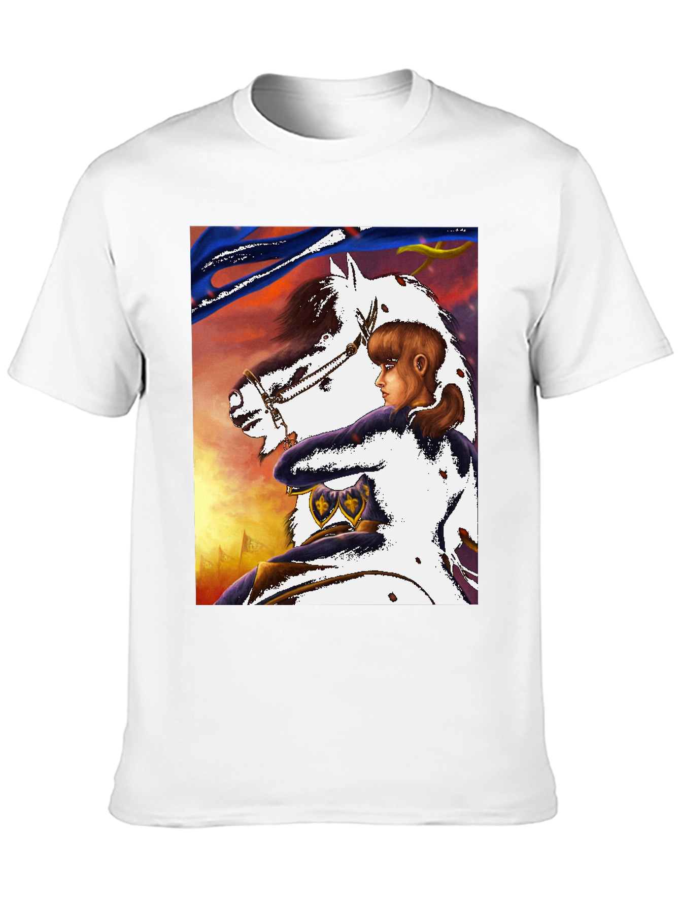 Black Joan of Arc Horseback Ride Graphic Tee view 10