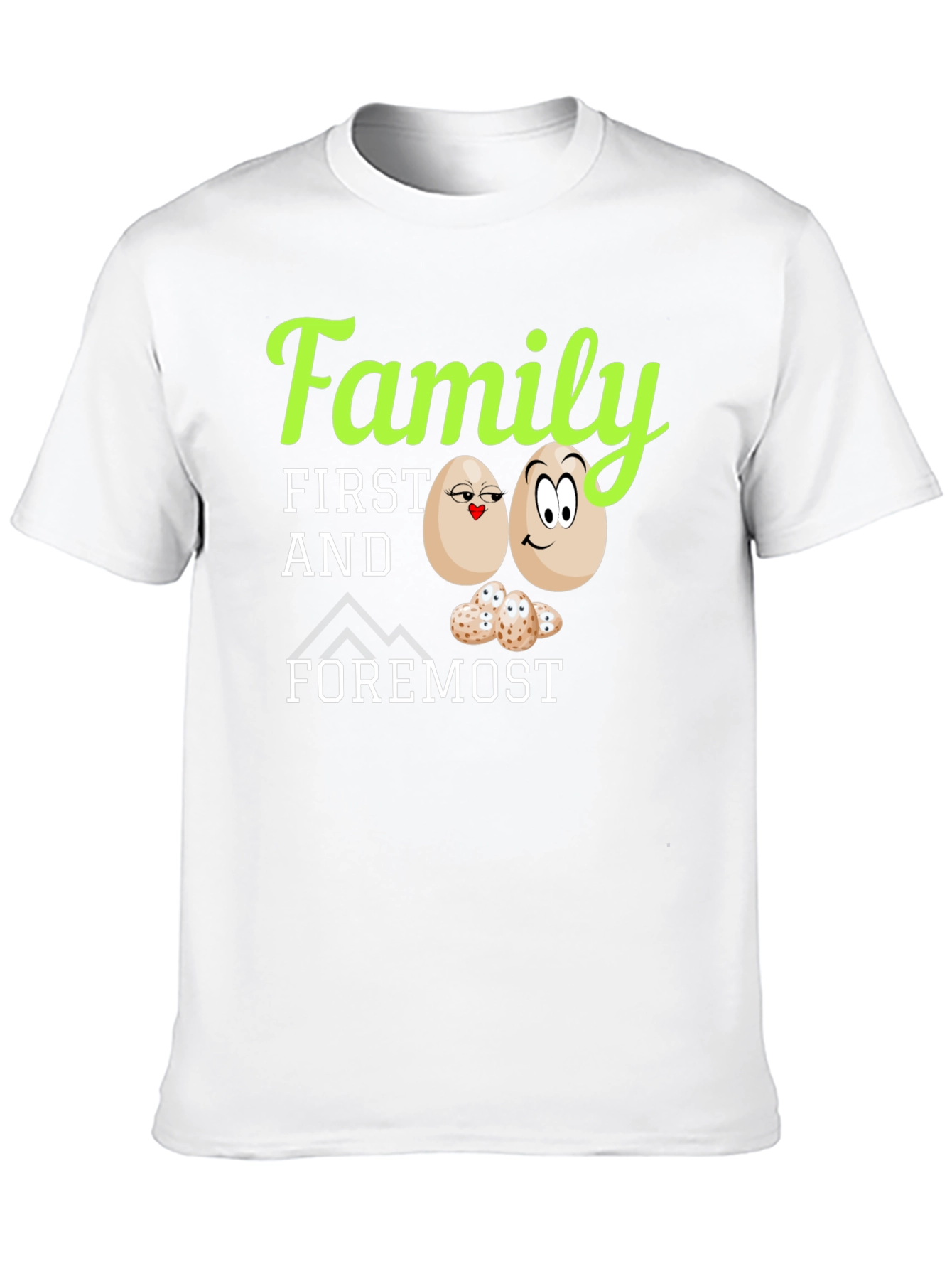Black Family First T-Shirt - Cute Egg Design view 10