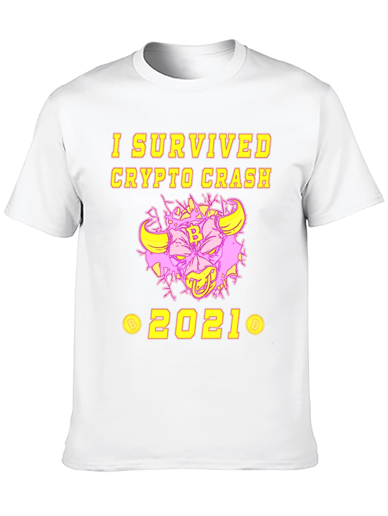 Black I Survived Crypto Crash 2021 T-Shirt view 10