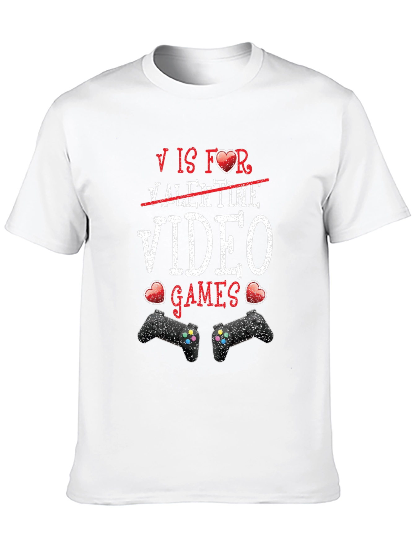 Black Video Games Valentine's T-Shirt view 10
