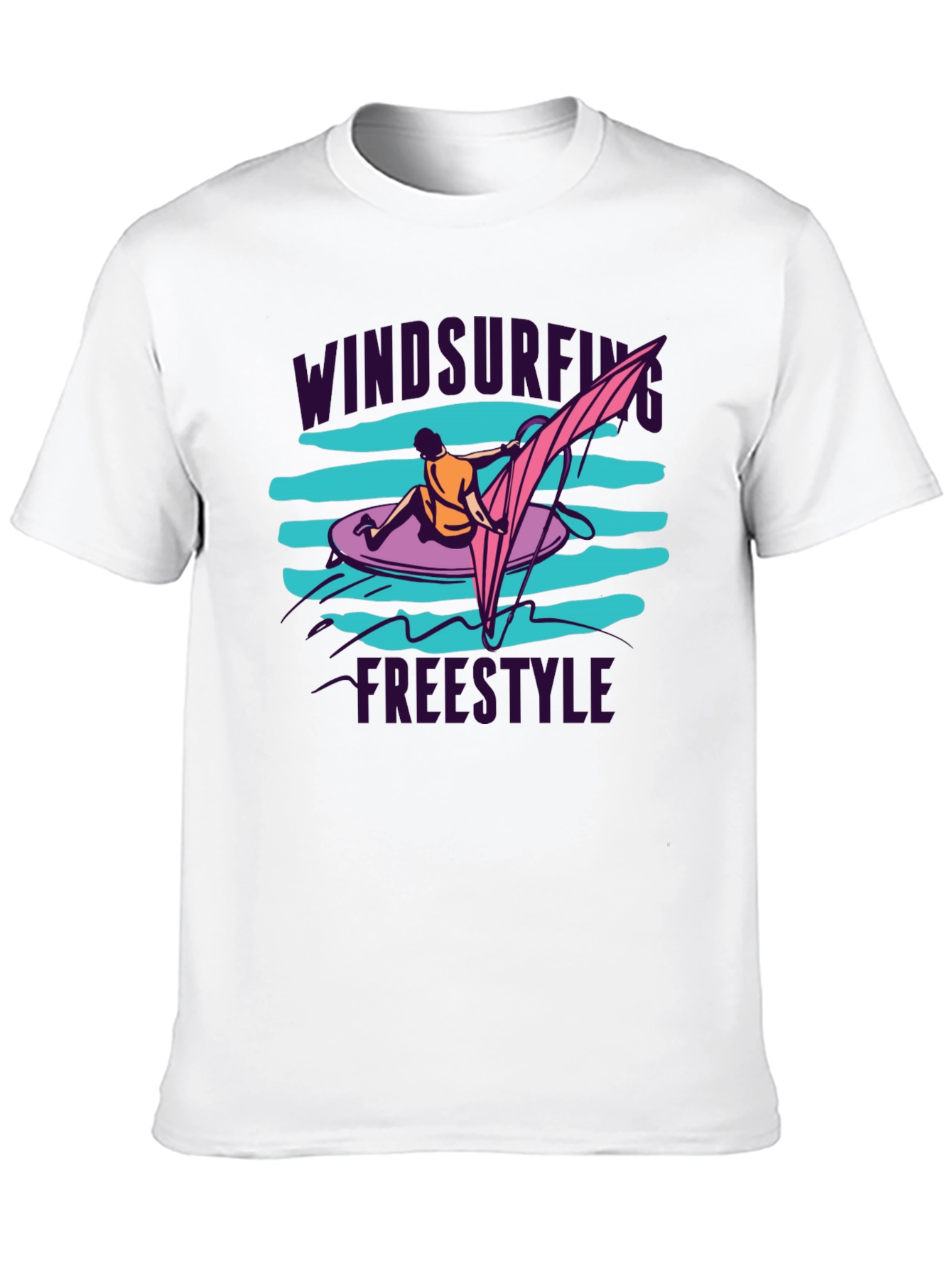 Black Windsurfing Freestyle Black T-Shirt view 10
