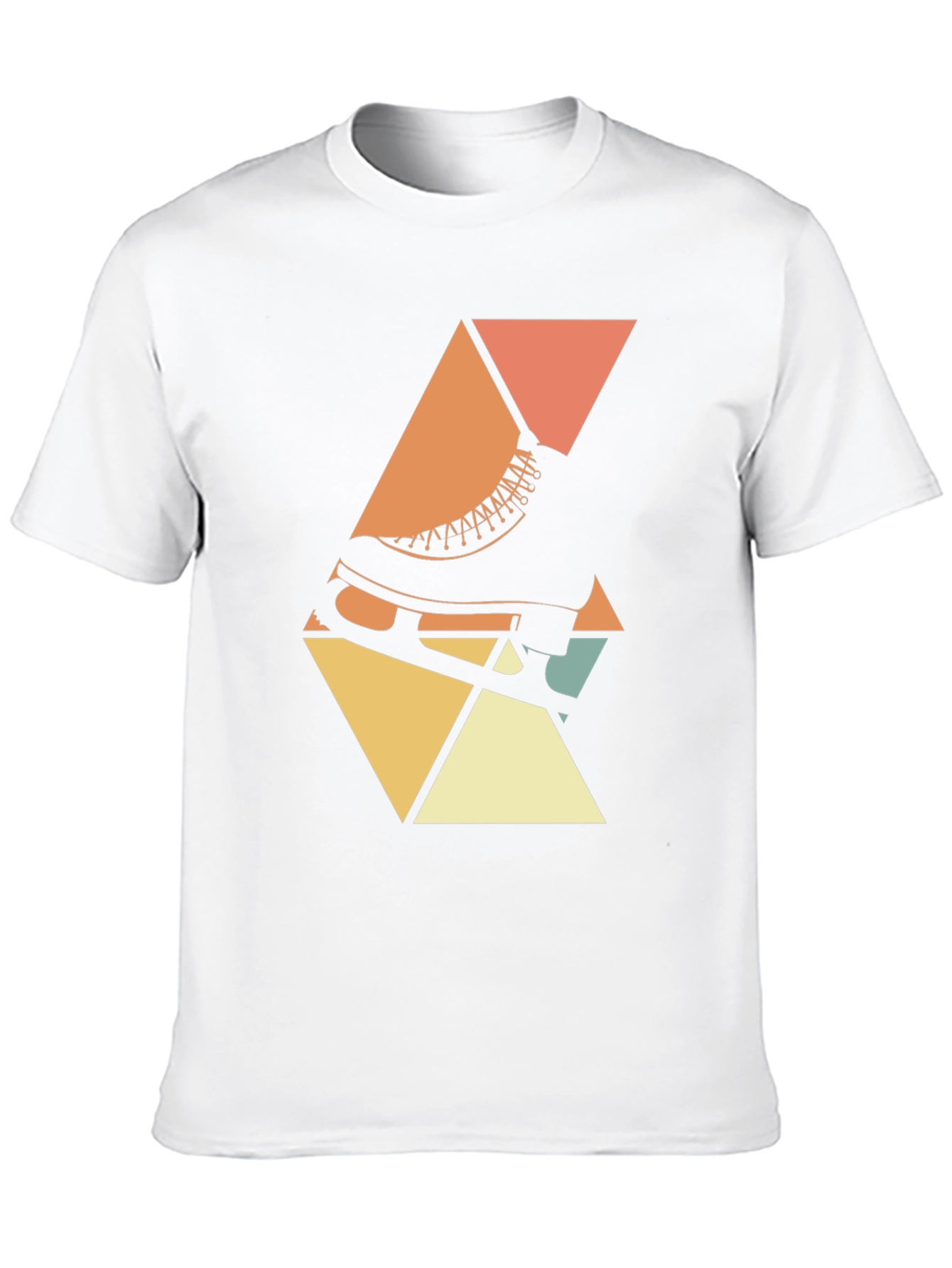 Black Retro Skate T-Shirt - Geometric Design view 10