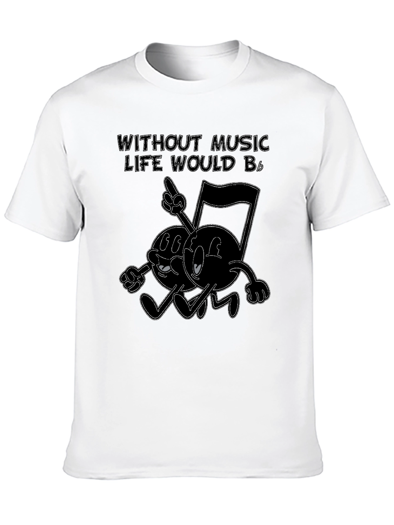Black Music Note Graphic Black T-Shirt view 10