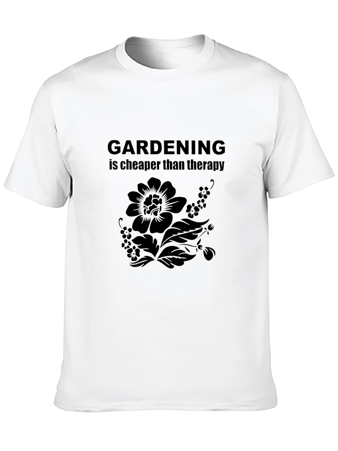 Black Gardening Cheaper Than Therapy Black Graphic Tee view 10