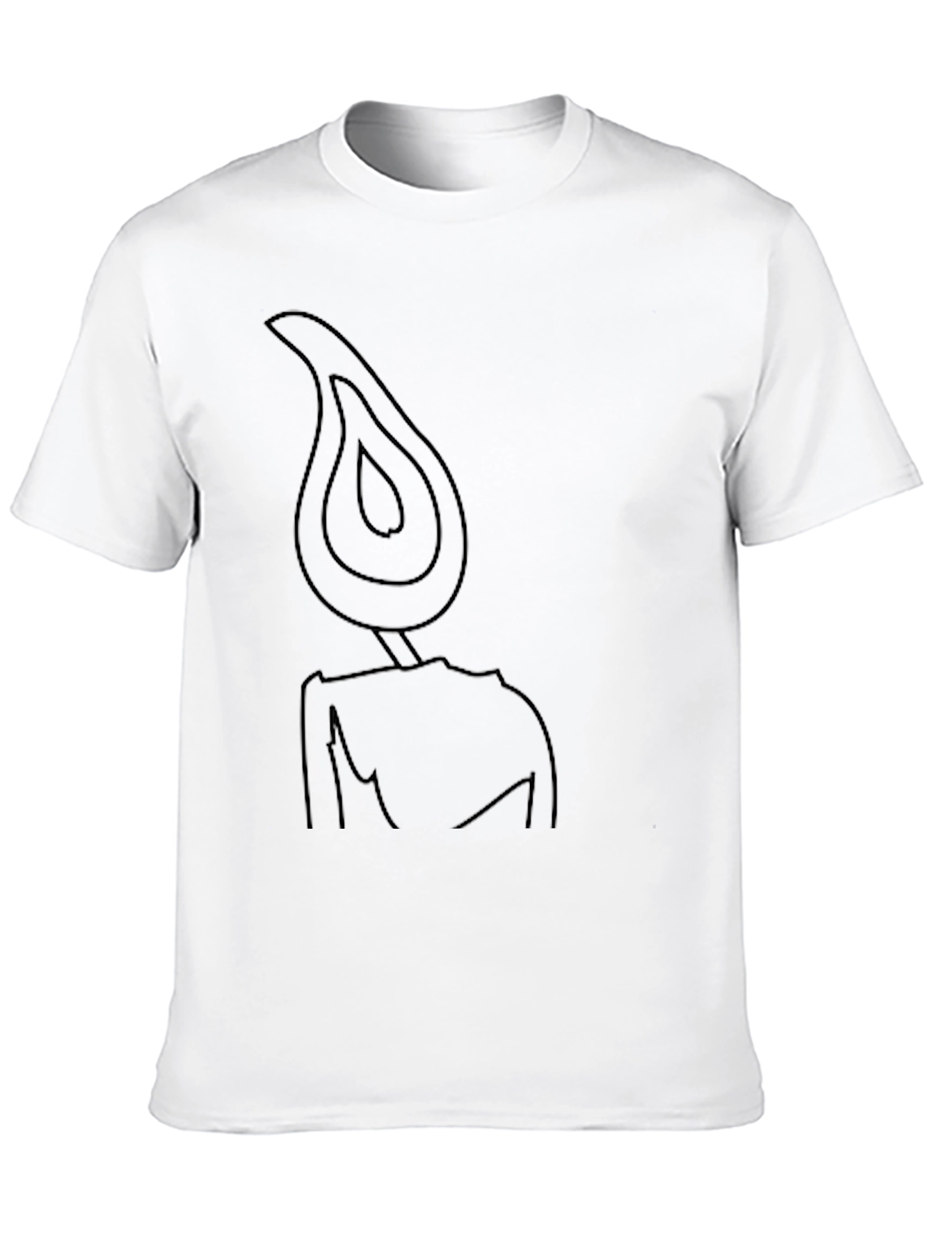 Black Abstract Candle Graphic Tee - Black view 10